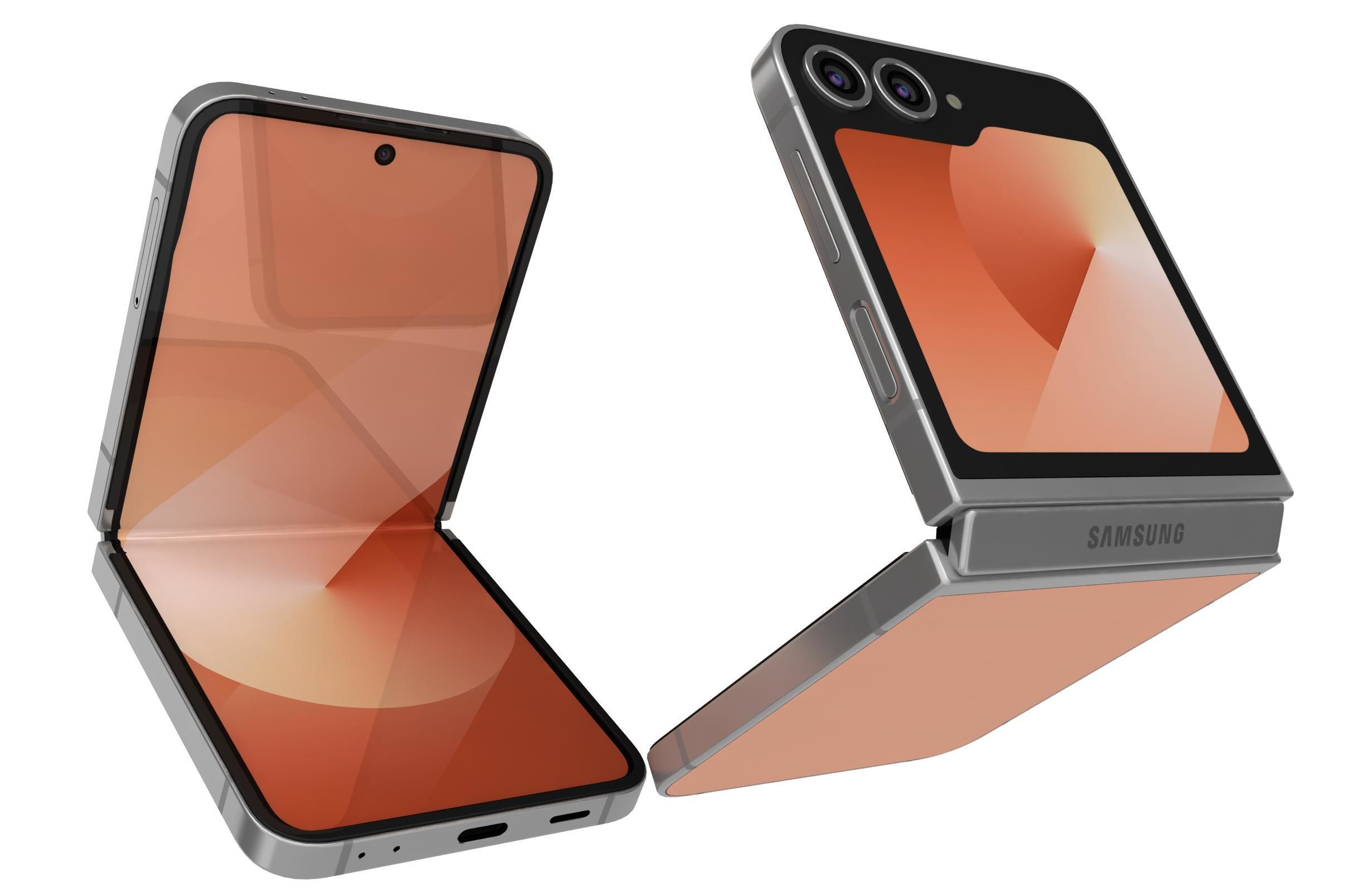 Samsung Galaxy Z Flip 6 Peach 3D model_6