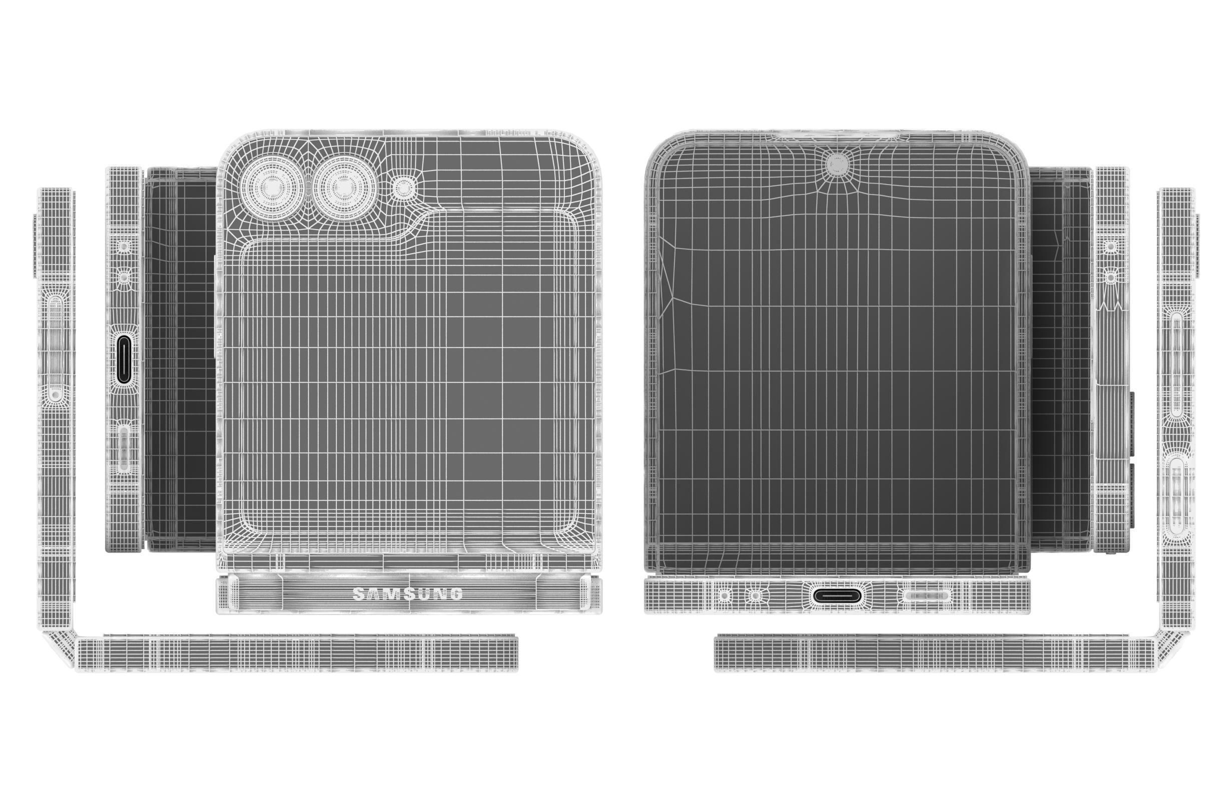 Samsung Galaxy Z Flip 6 Peach 3D model_10