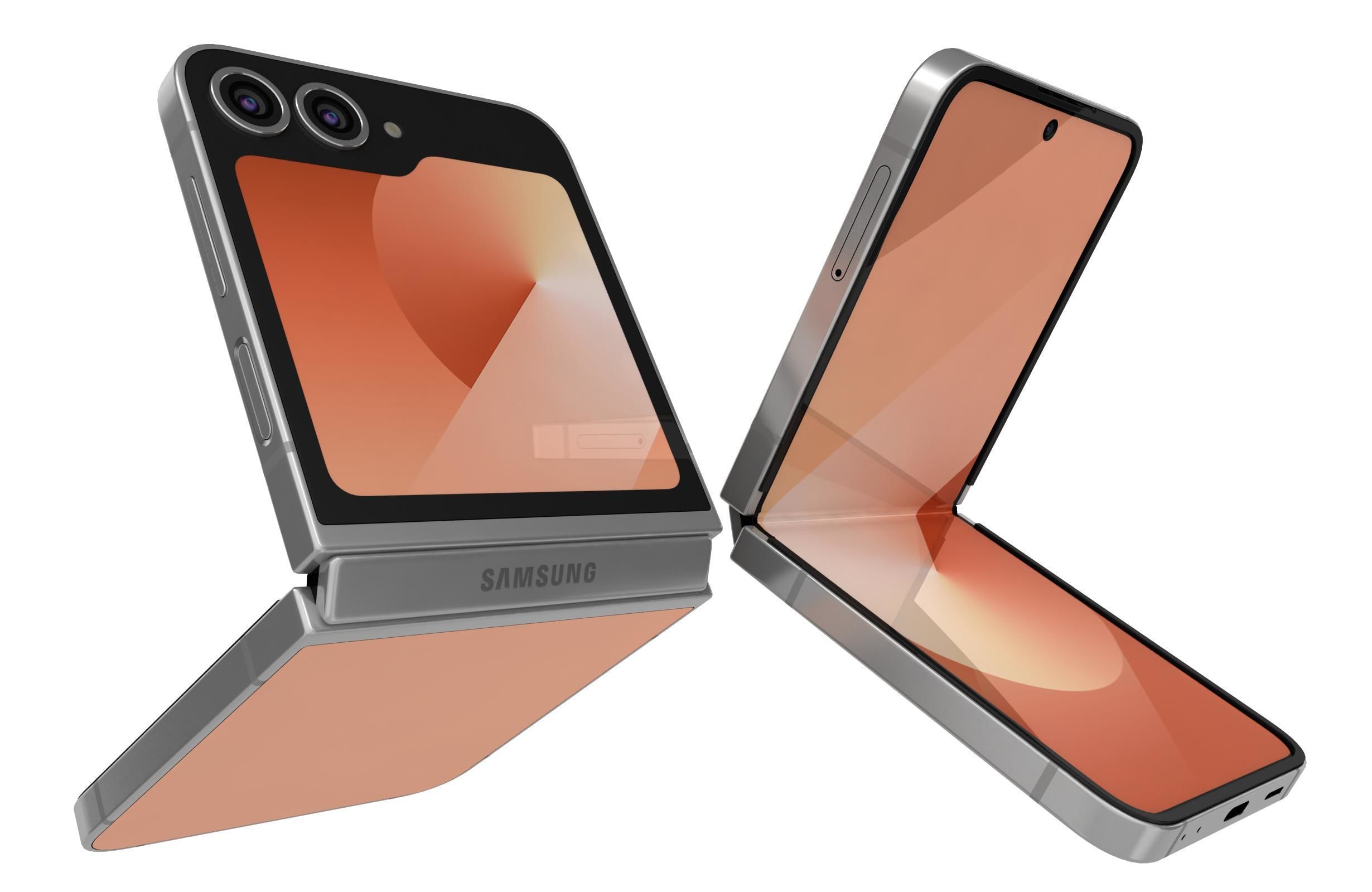 Samsung Galaxy Z Flip 6 Peach 3D model_5