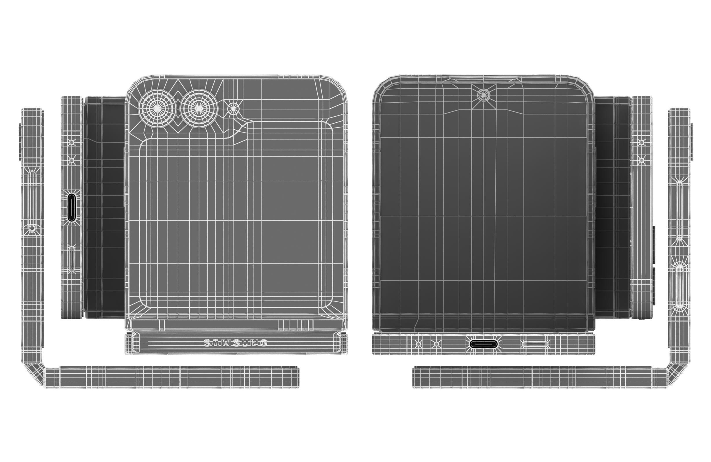 Samsung Galaxy Z Flip 6 Peach 3D model_9