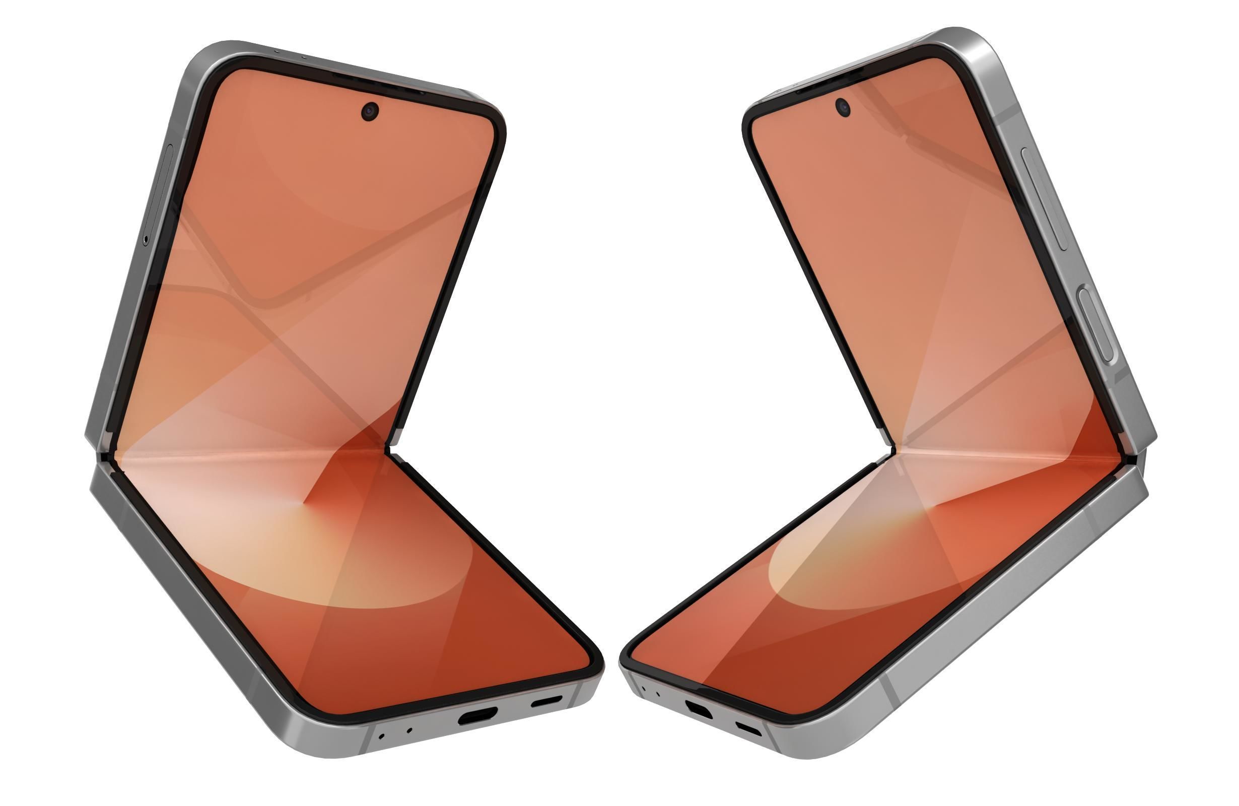 Samsung Galaxy Z Flip 6 Peach 3D model_8