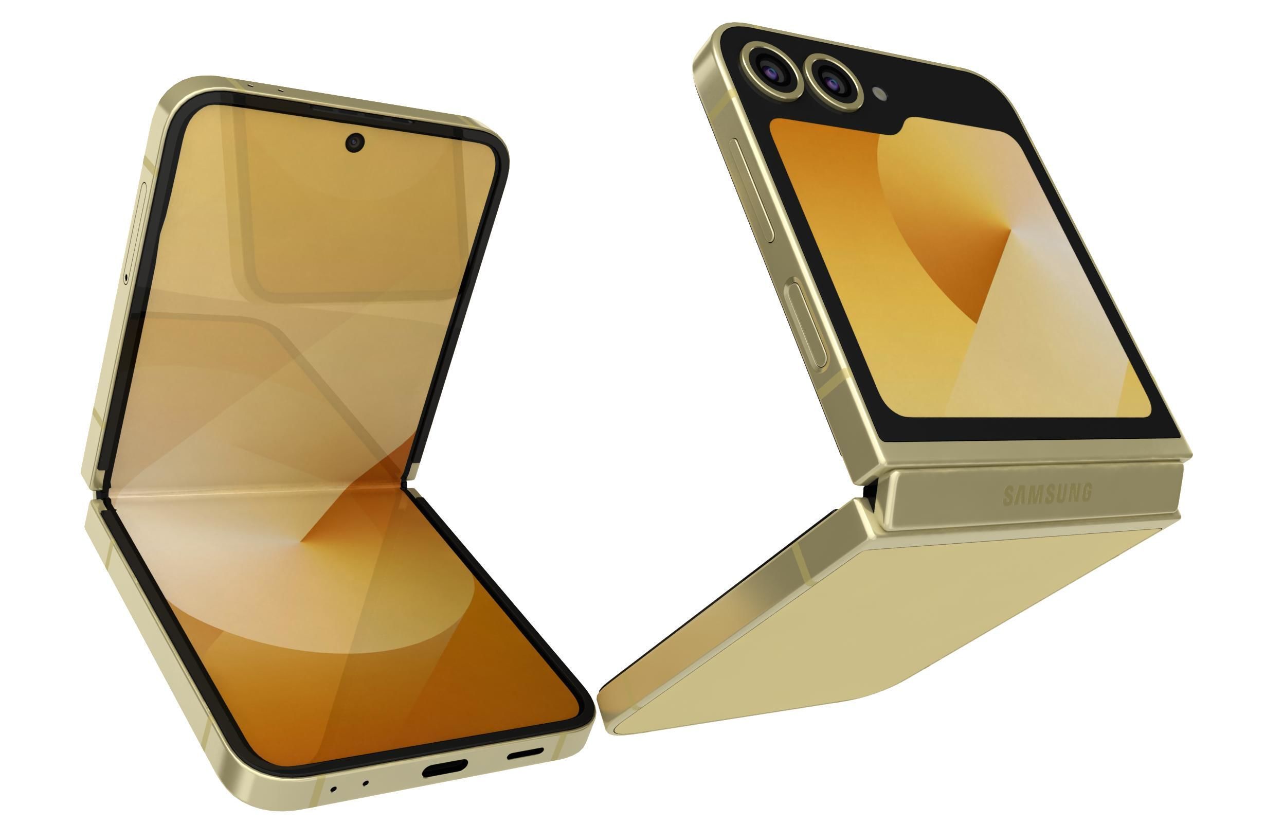 Samsung Galaxy Z Flip 6 Yellow 3D model_6