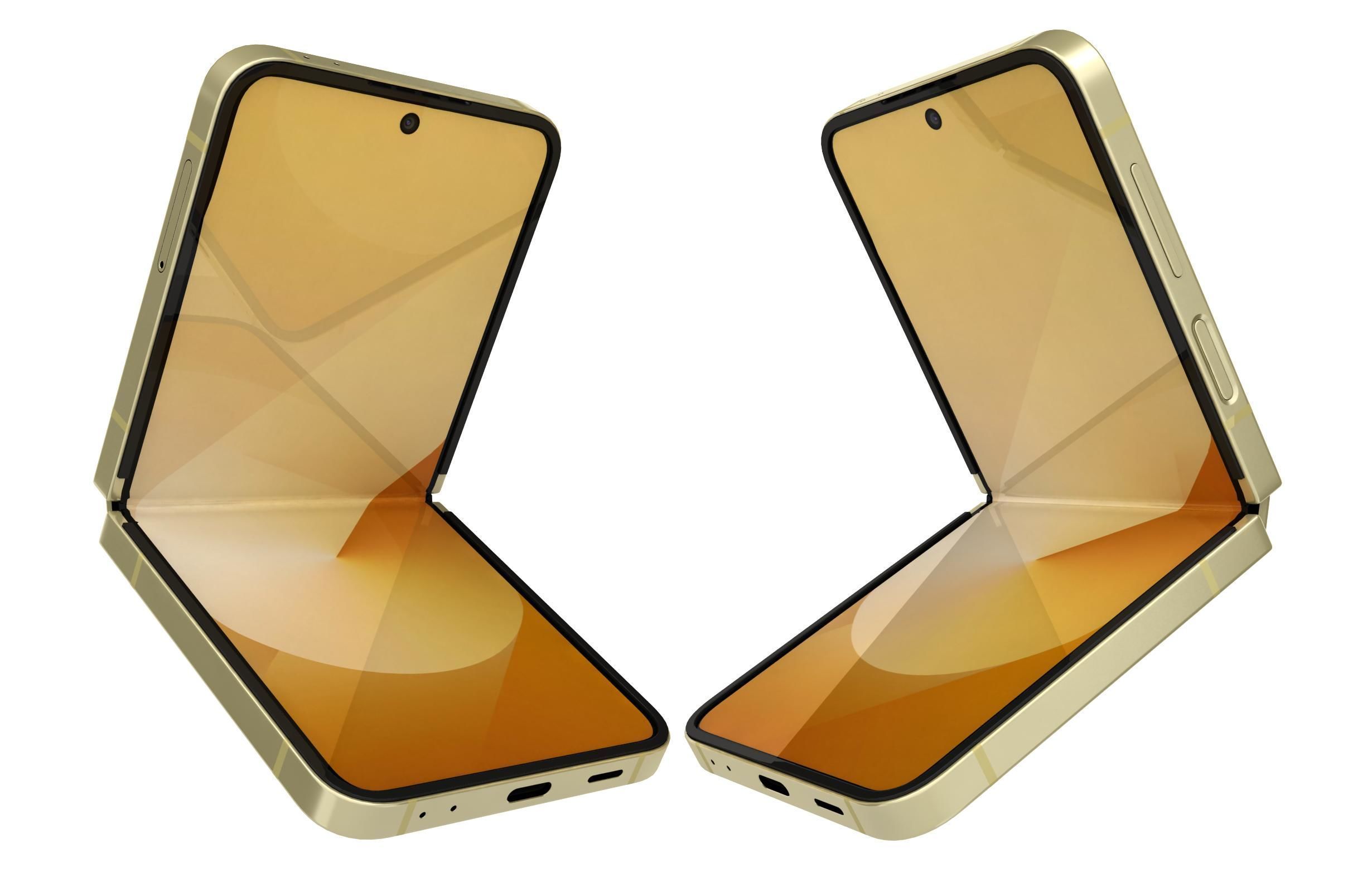Samsung Galaxy Z Flip 6 Yellow 3D model_8