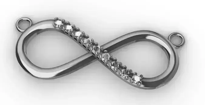 Colgante infinito con 9 gemas