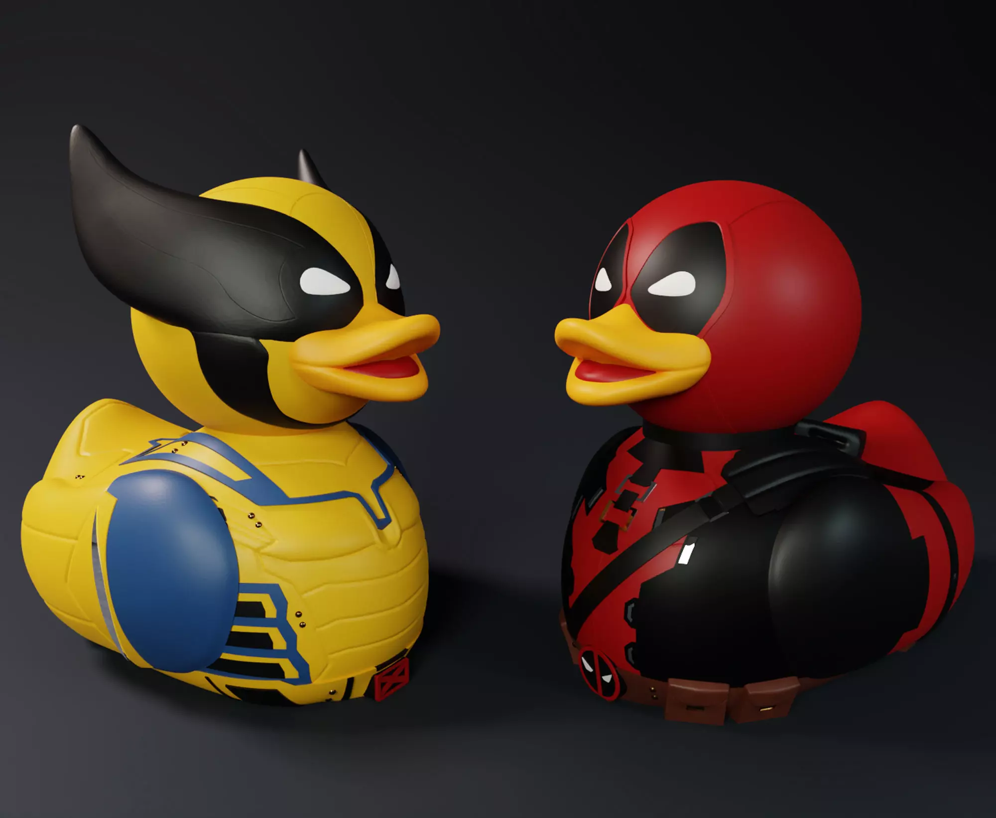 Deadpool and Wolverine Rubber Duck Pack 3D print model_0
