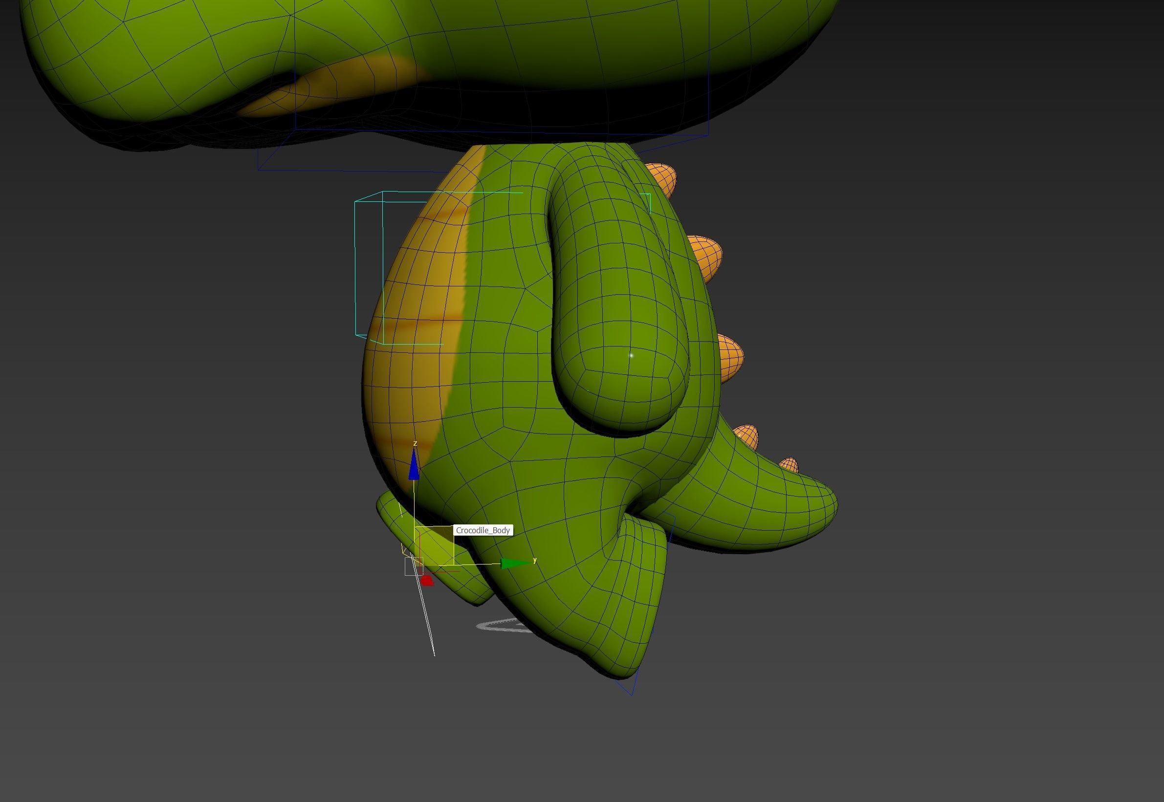 Character329 Rigged Crocodile 3D model_18