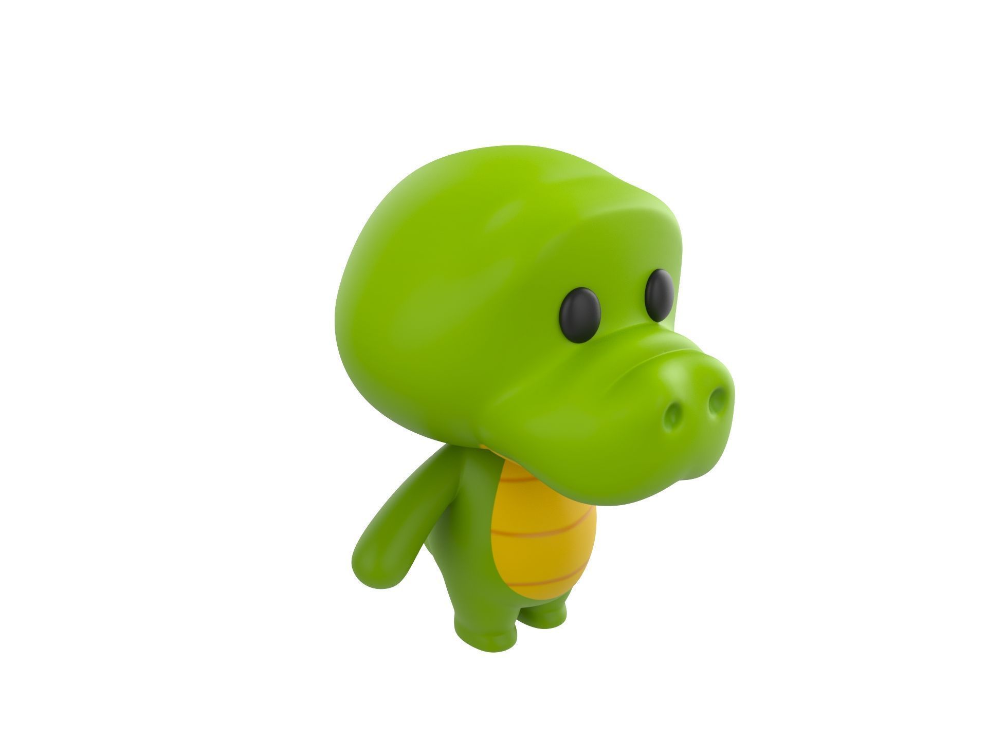Character329 Rigged Crocodile 3D model_2