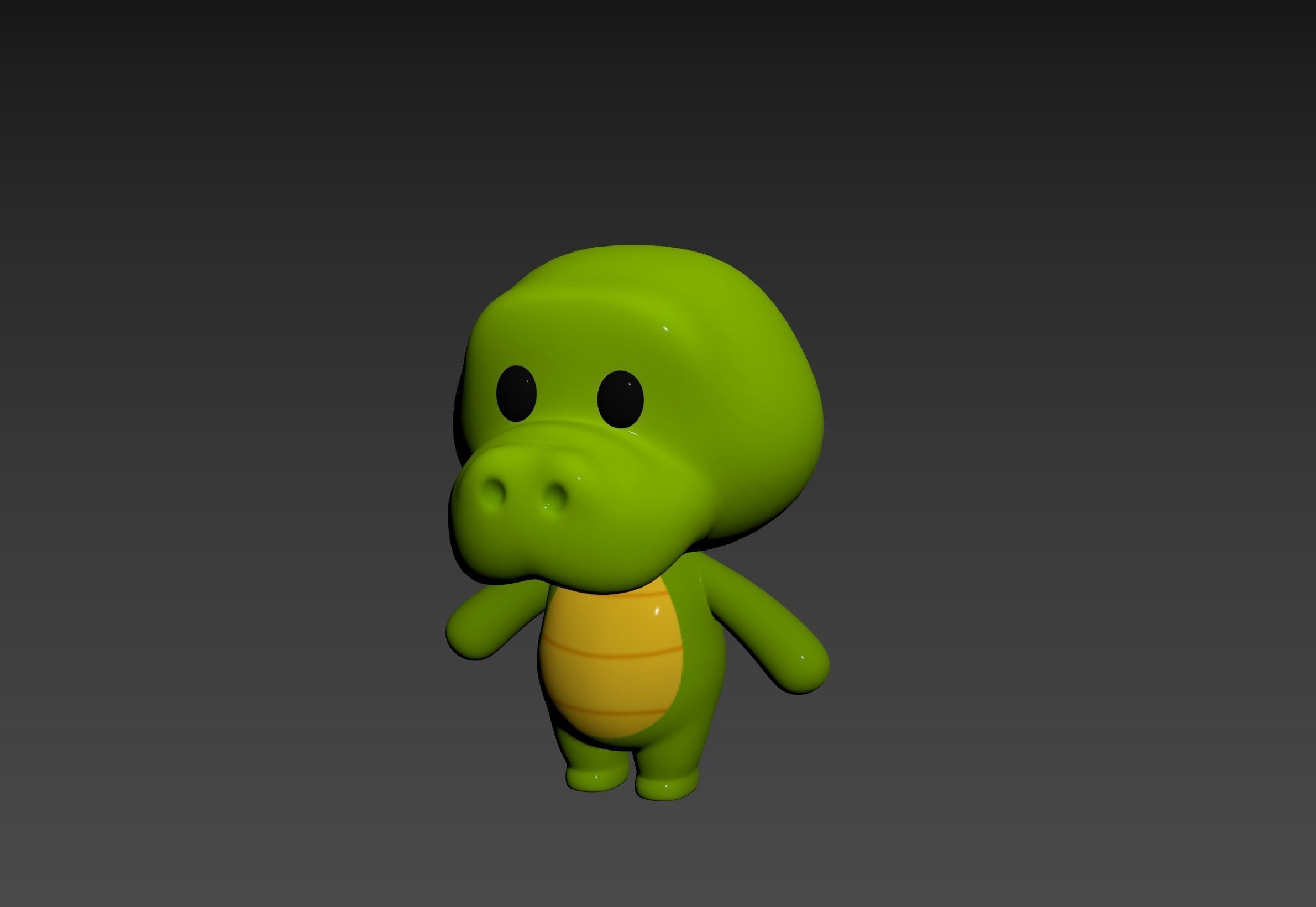 Character329 Rigged Crocodile 3D model_10