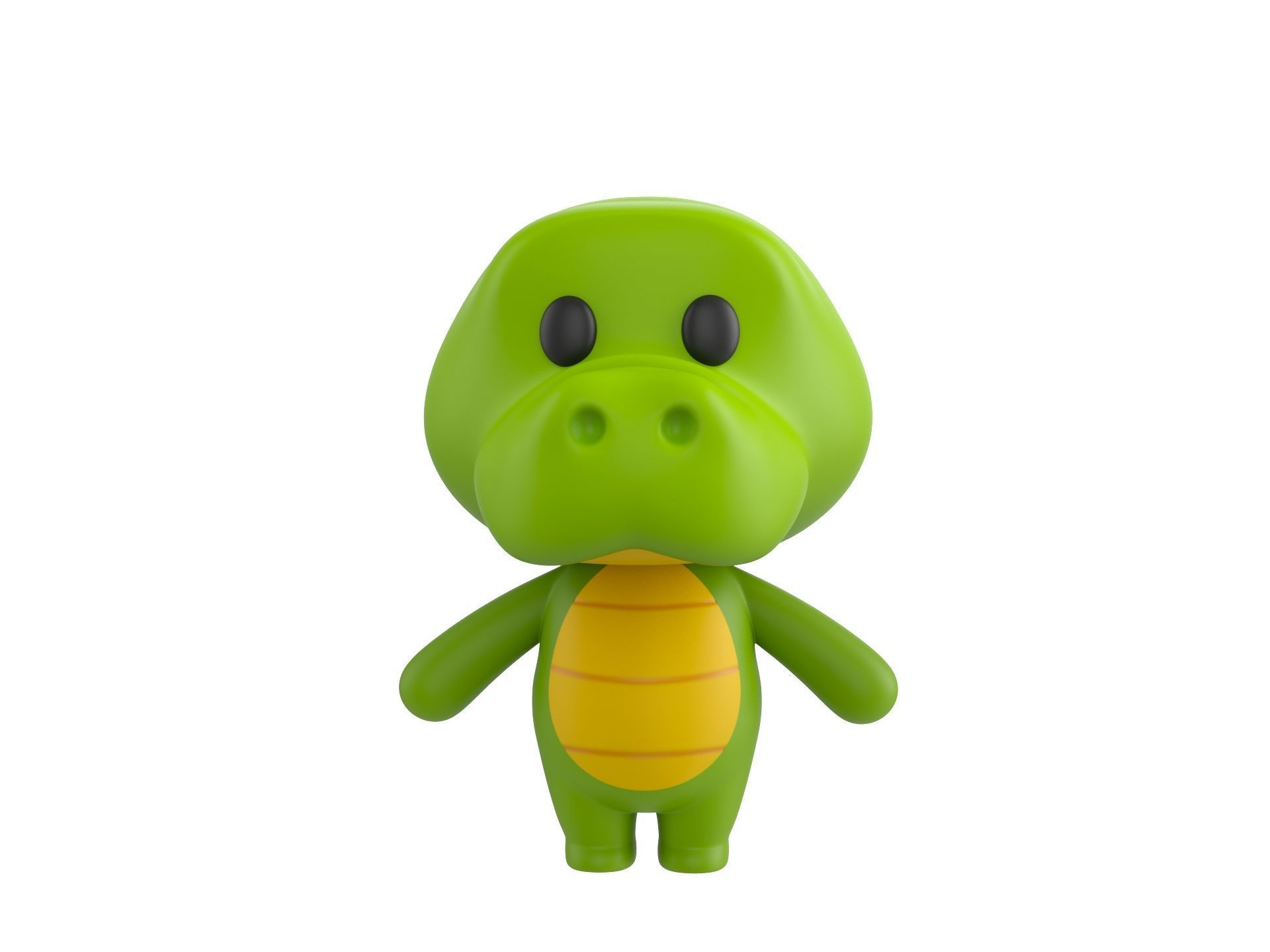 Character329 Rigged Crocodile 3D model_1