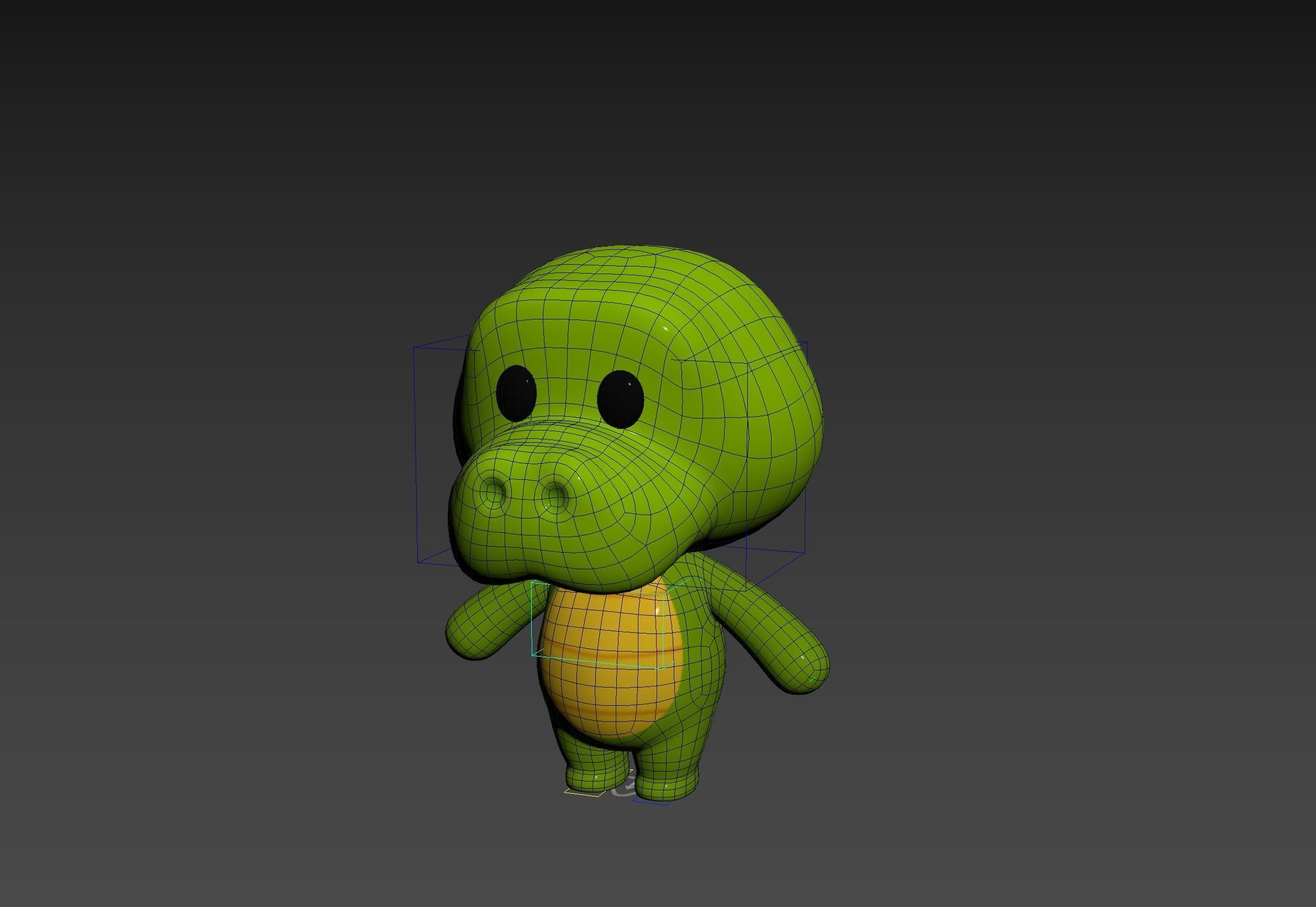 Character329 Rigged Crocodile 3D model_11