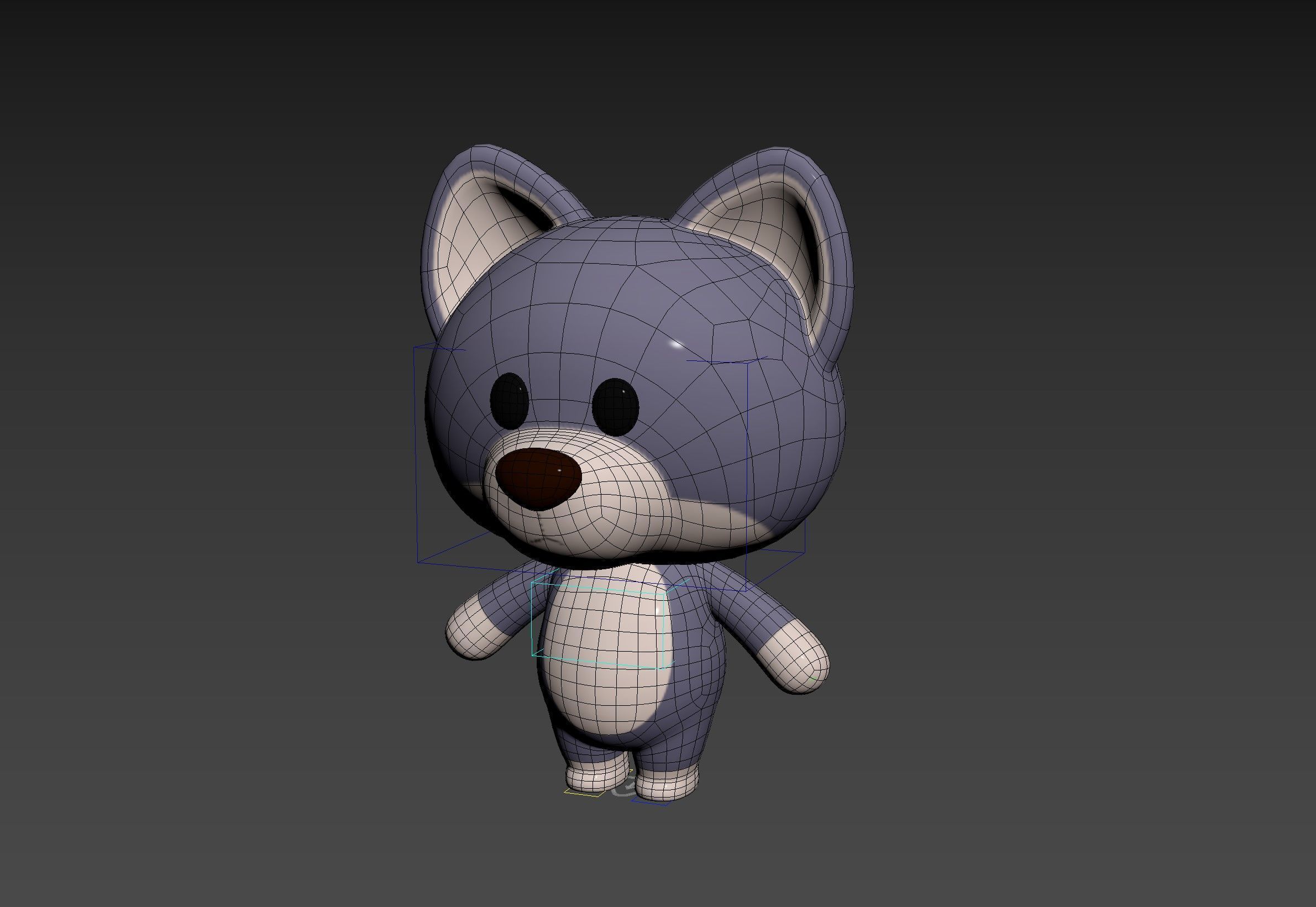 Character330 Rigged Wolf 3D model_16