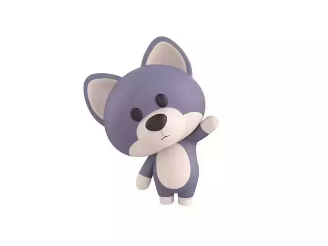 Character330 Rigged Wolf 3D model