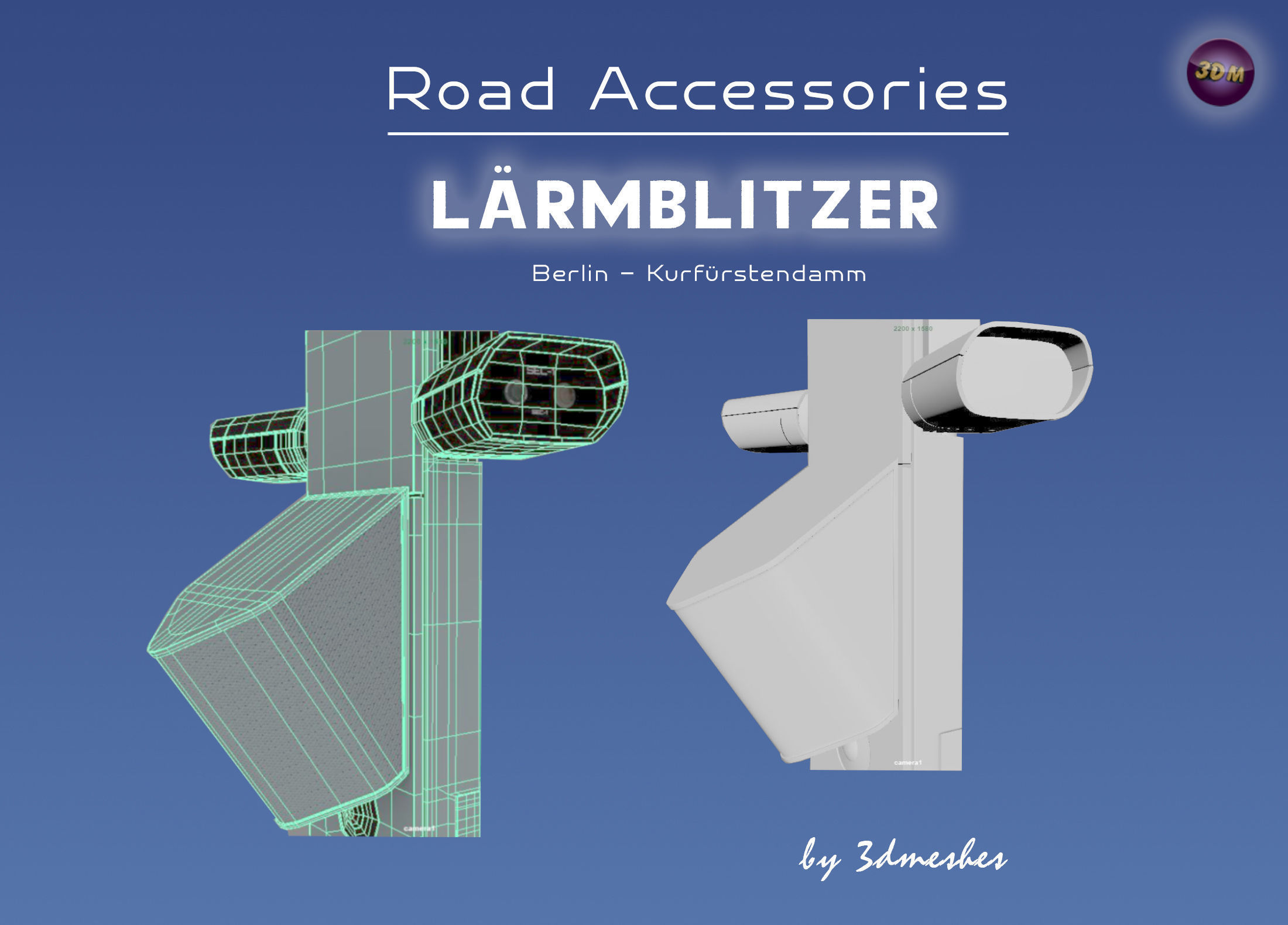 Road accessories - Laermblitzer  - PBR lowpoly Low-poly 3D model_8
