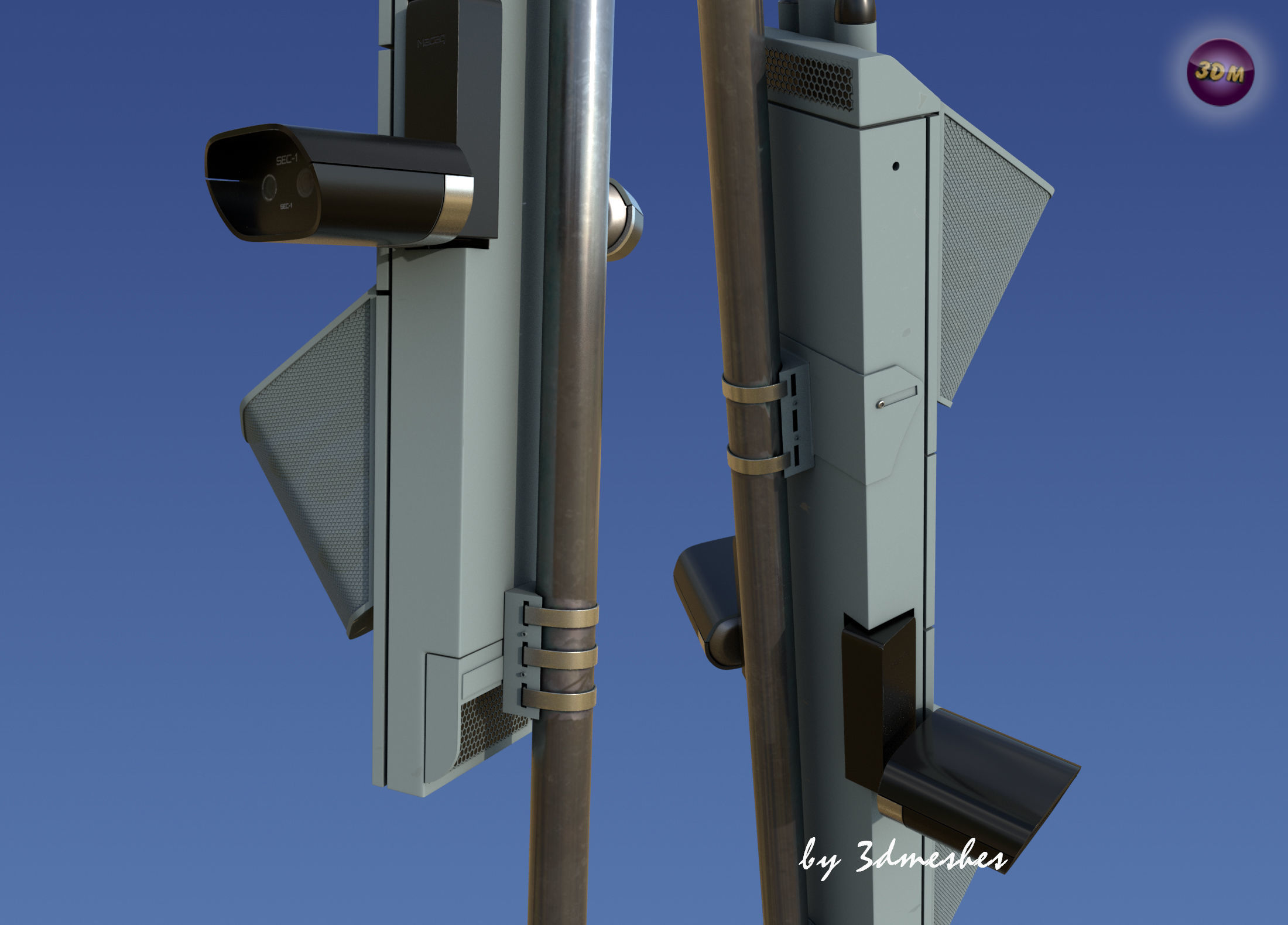 Road accessories - Laermblitzer  - PBR lowpoly Low-poly 3D model_11