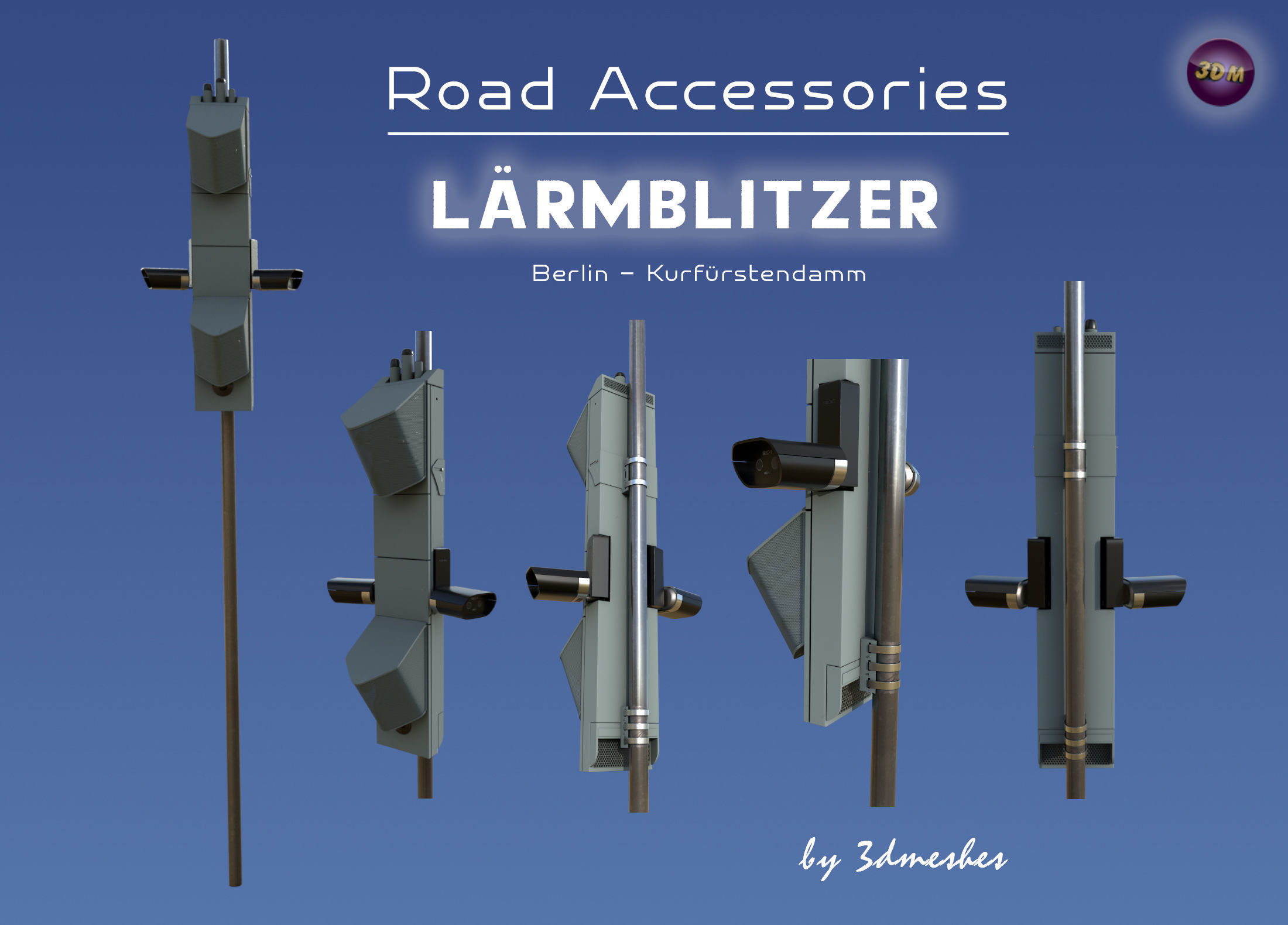 Road accessories - Laermblitzer  - PBR lowpoly Low-poly 3D model_2
