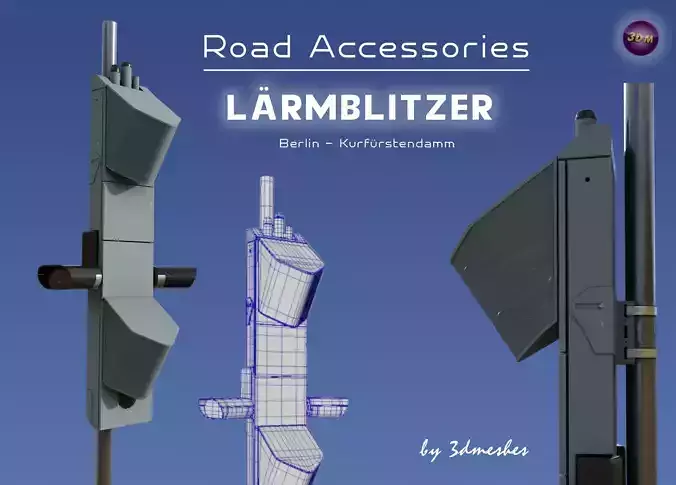 Road accessories - Laermblitzer  - PBR lowpoly Low-poly 3D model