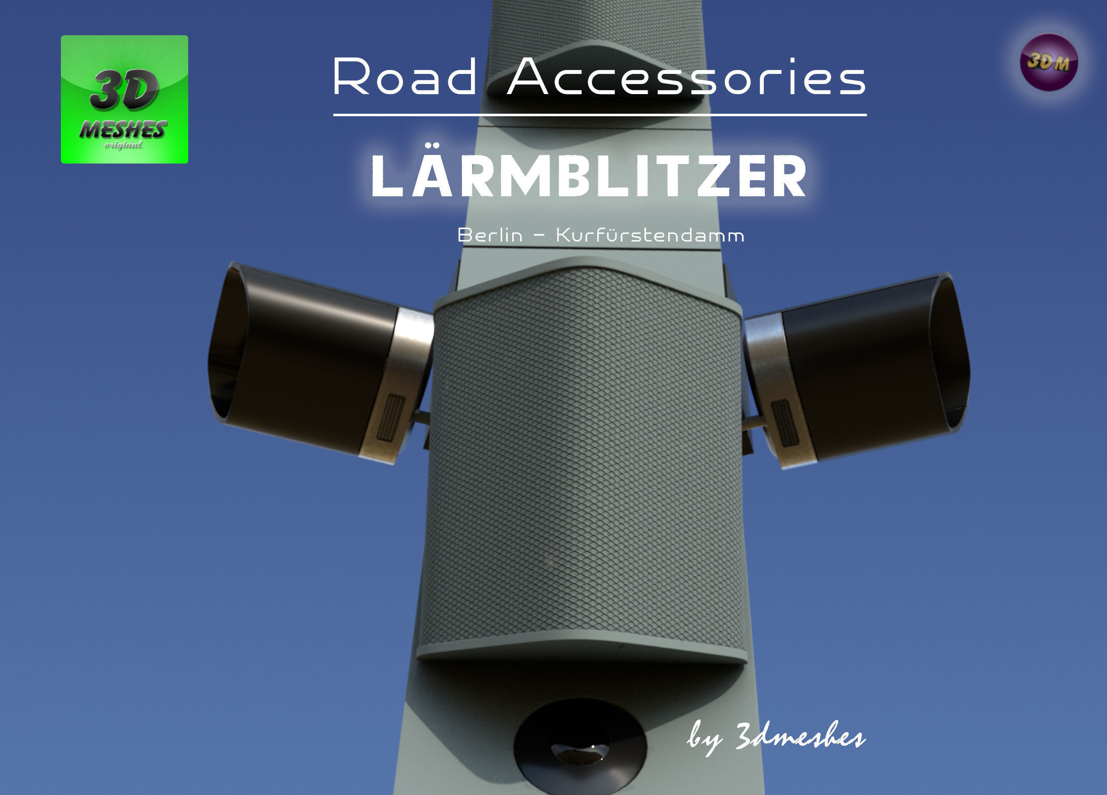 Road accessories - Laermblitzer  - PBR lowpoly Low-poly 3D model_3