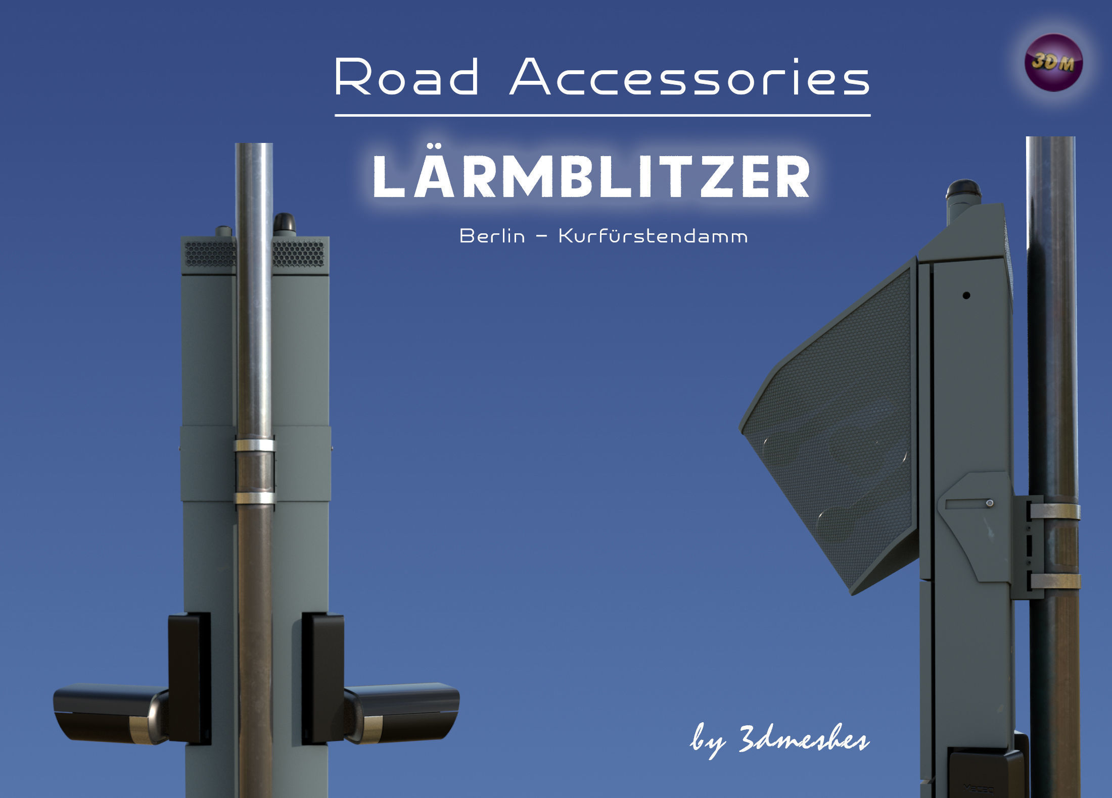 Road accessories - Laermblitzer  - PBR lowpoly Low-poly 3D model_9