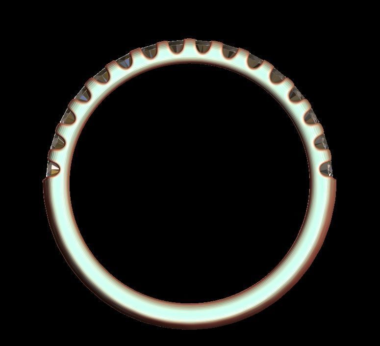Half eternity ring 01 3D print model_10