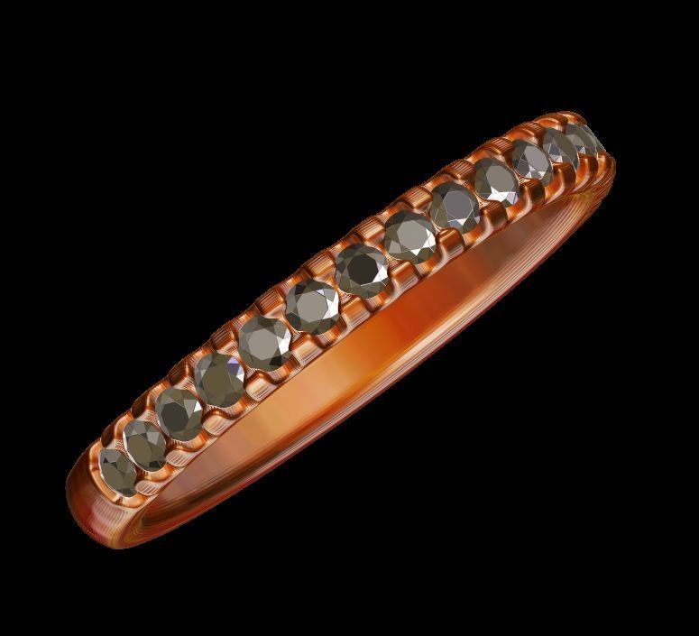 Half eternity ring 01 3D print model_7