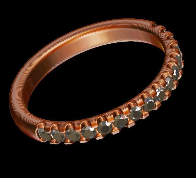 Half eternity ring 01 3D print model_24