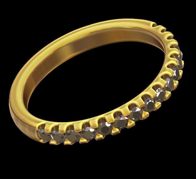 Half eternity ring 01 3D print model_2