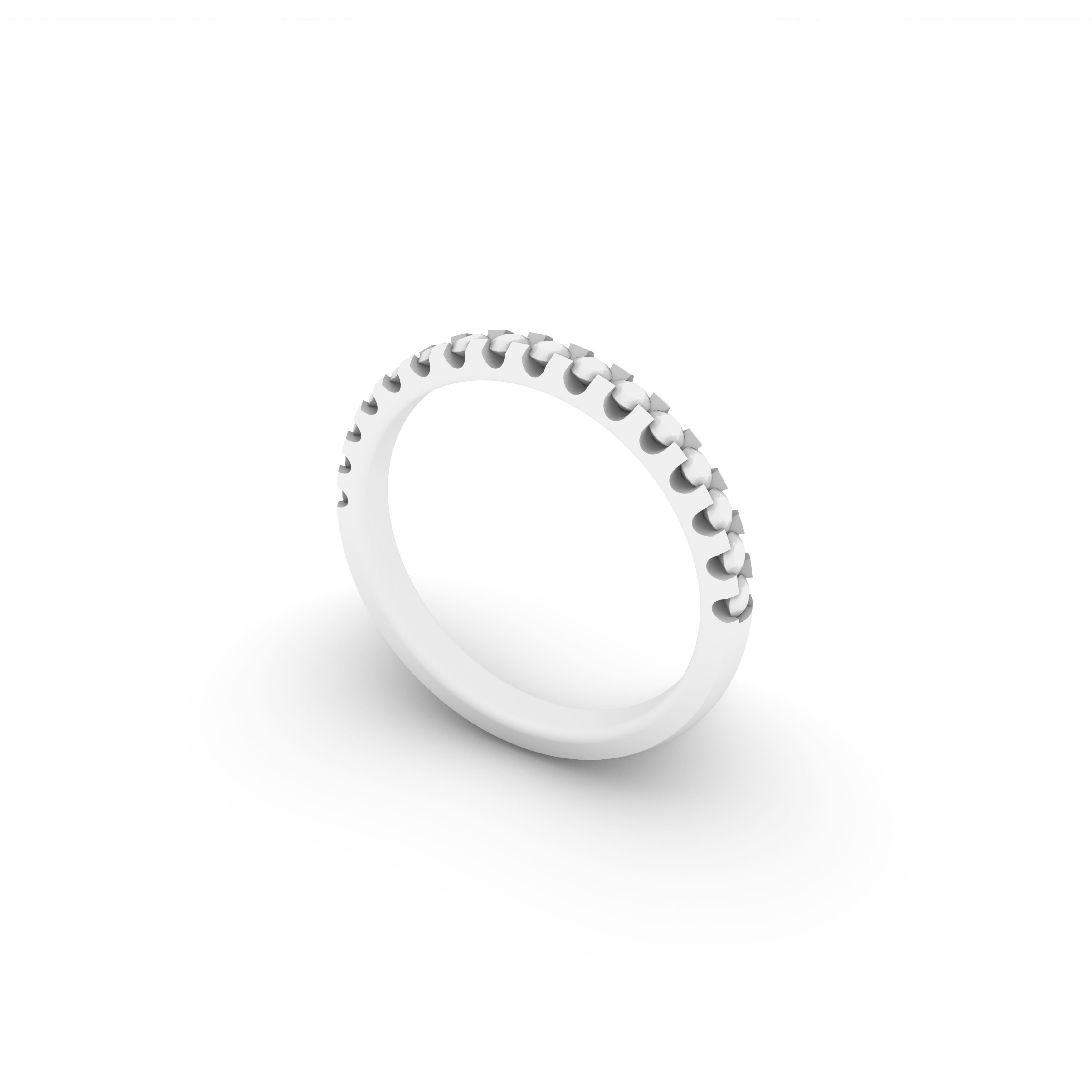 Half eternity ring 01 3D print model_9