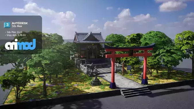Japanese Shrine Temple 0001