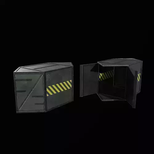Military Storage Container PBR Low-poly 3D model