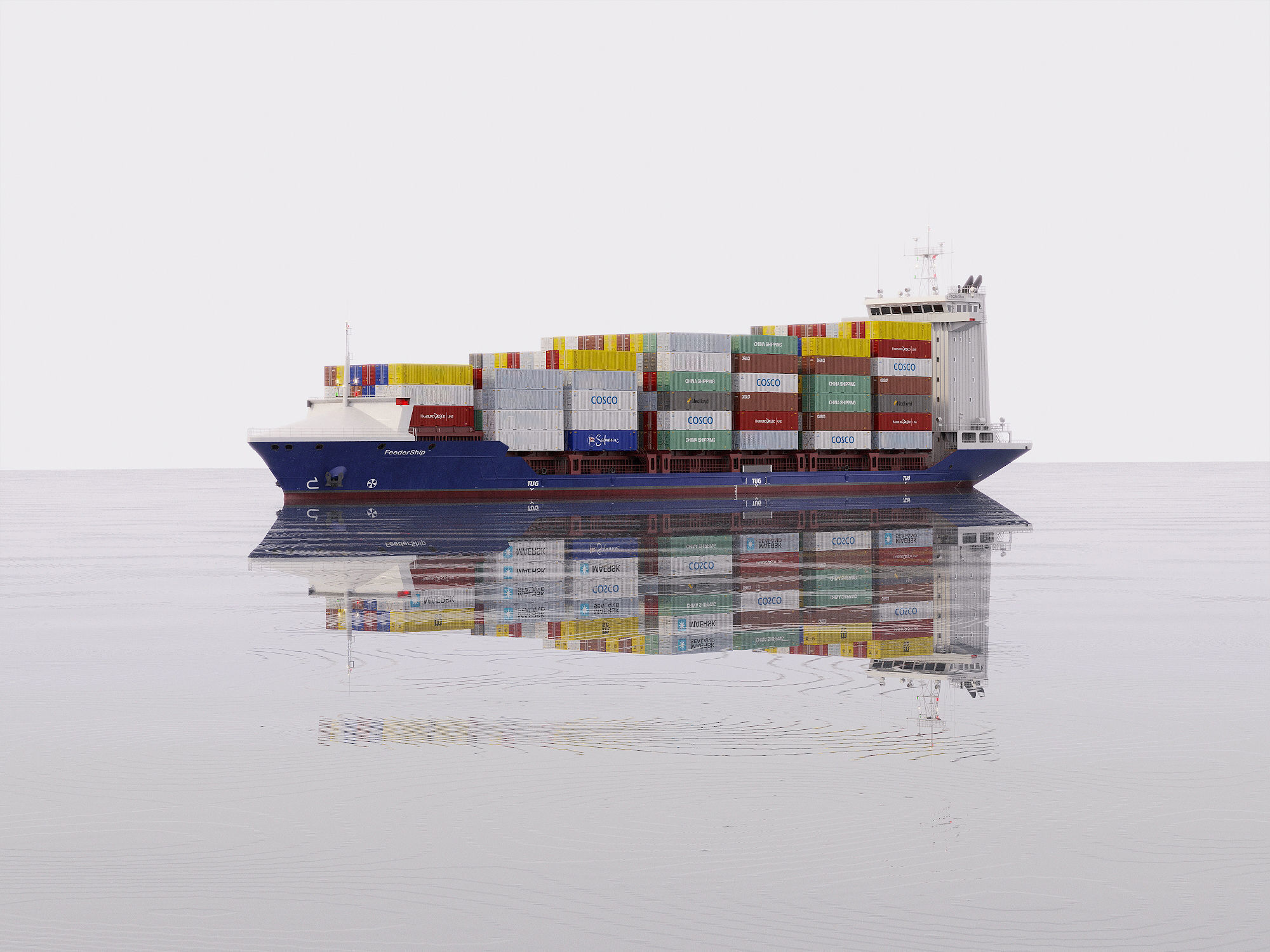 Container Feeder 800 Blue 3D model_3
