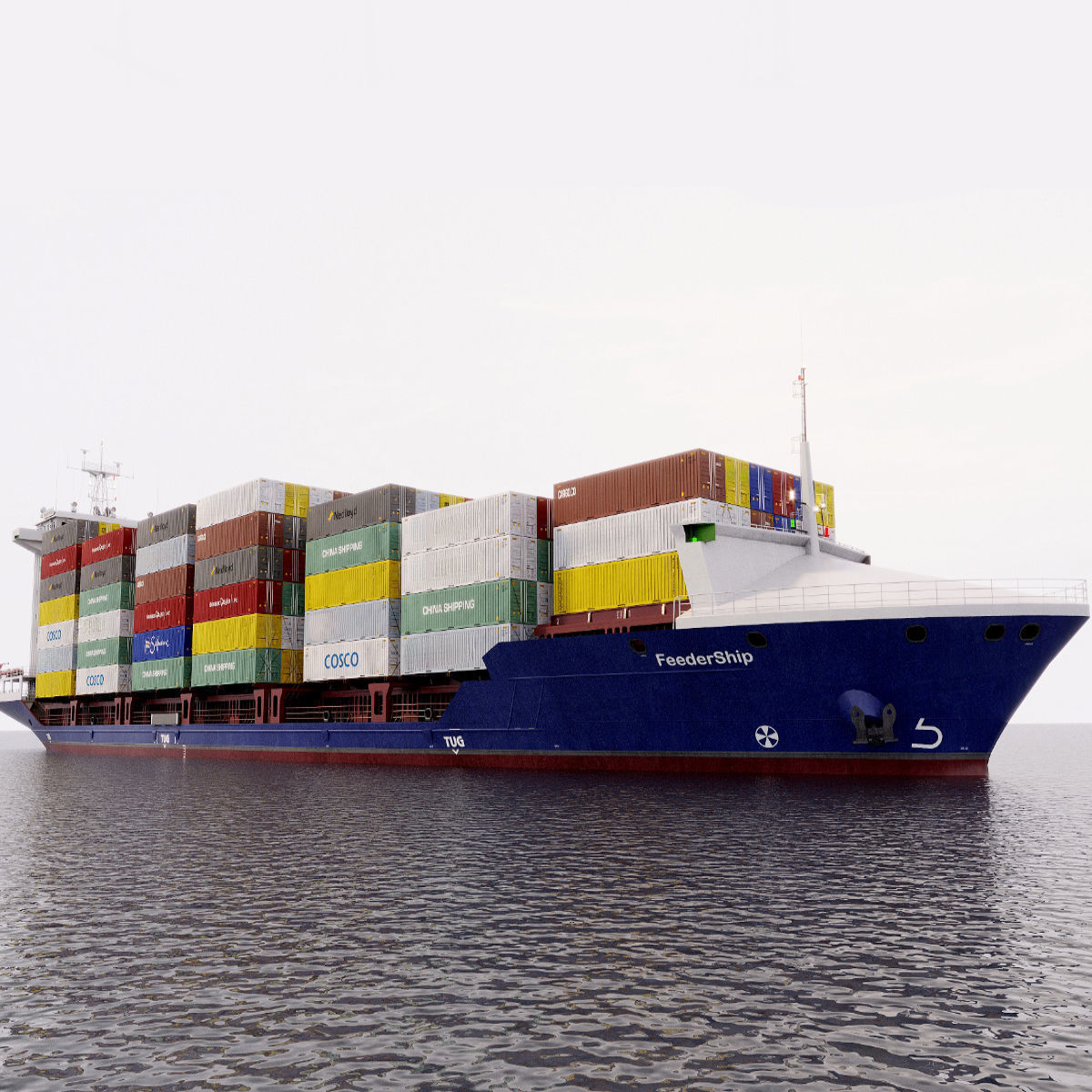 Container Feeder 800 Blue 3D model_1