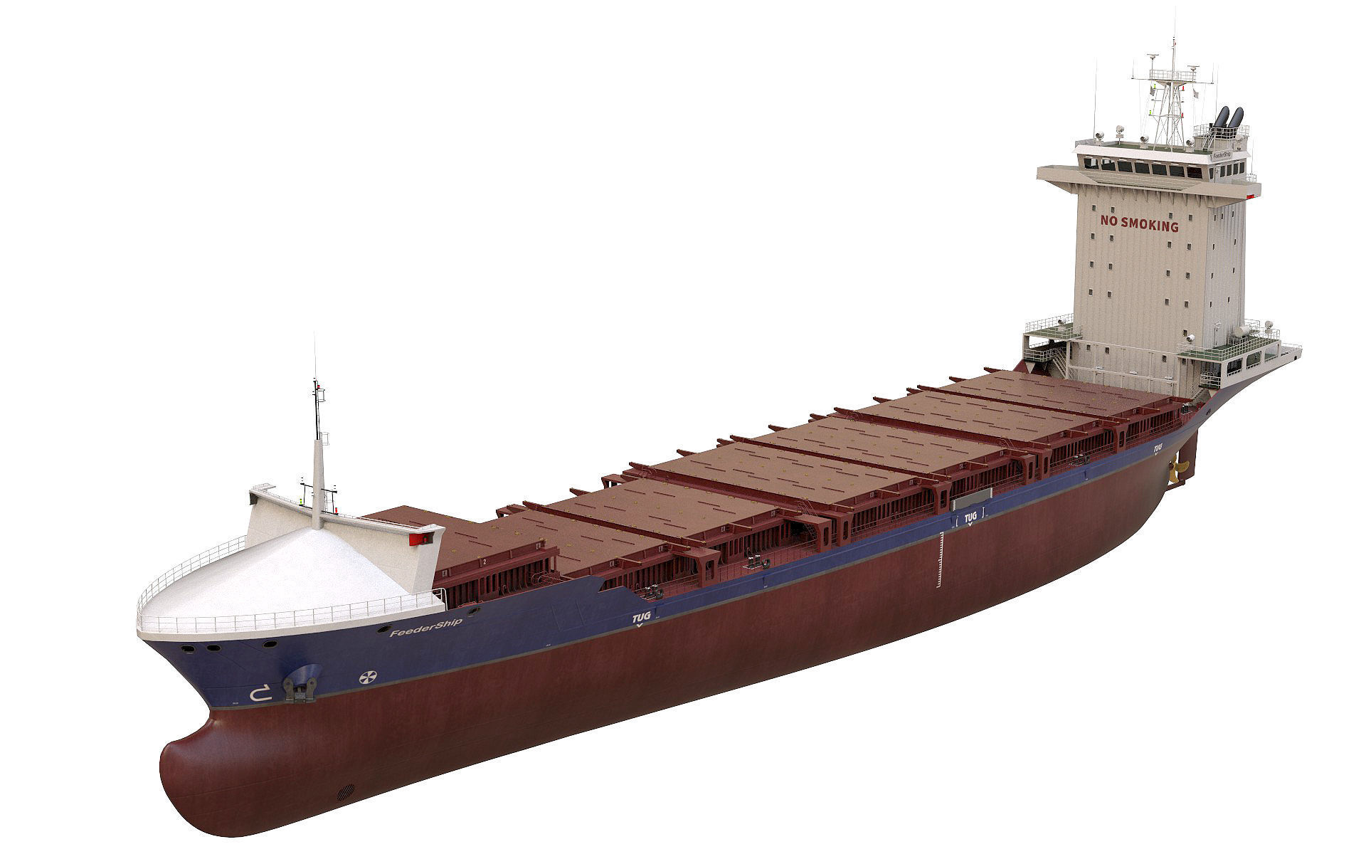 Container Feeder 800 Blue 3D model_7