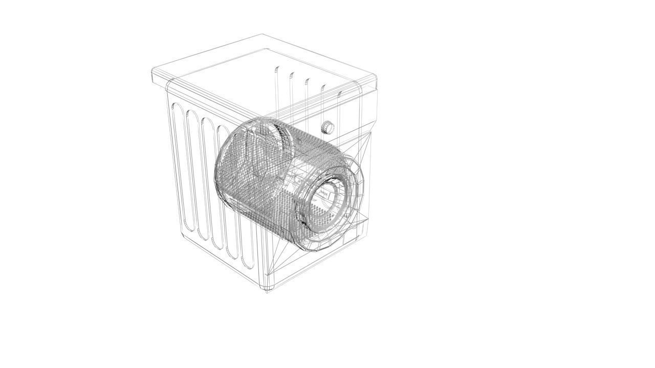 LG Washing Machine 3D model_10