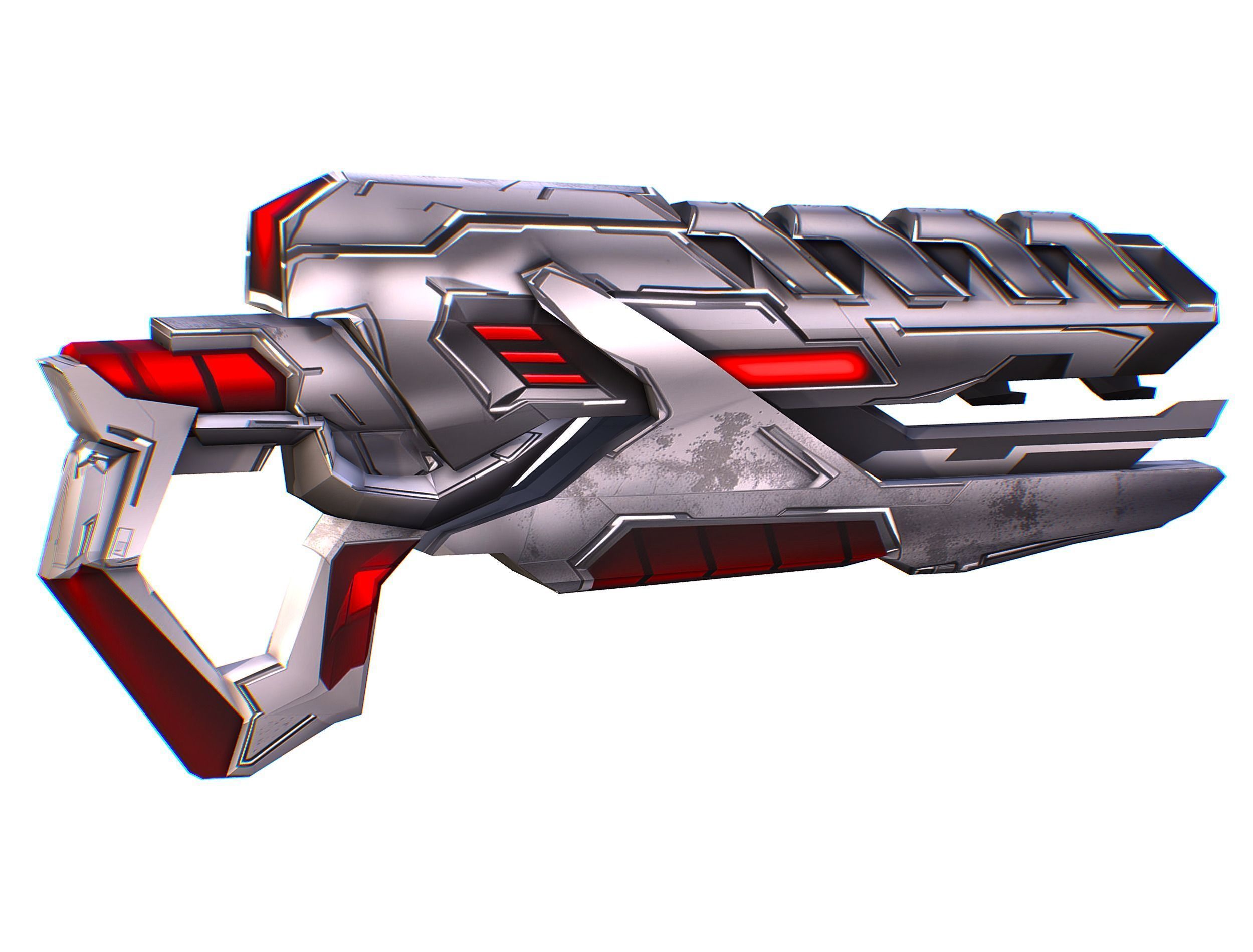 Weapons Set 4 Gun Pistol Assault rifle Sniper rifle machine gun 3D Model Collection_53