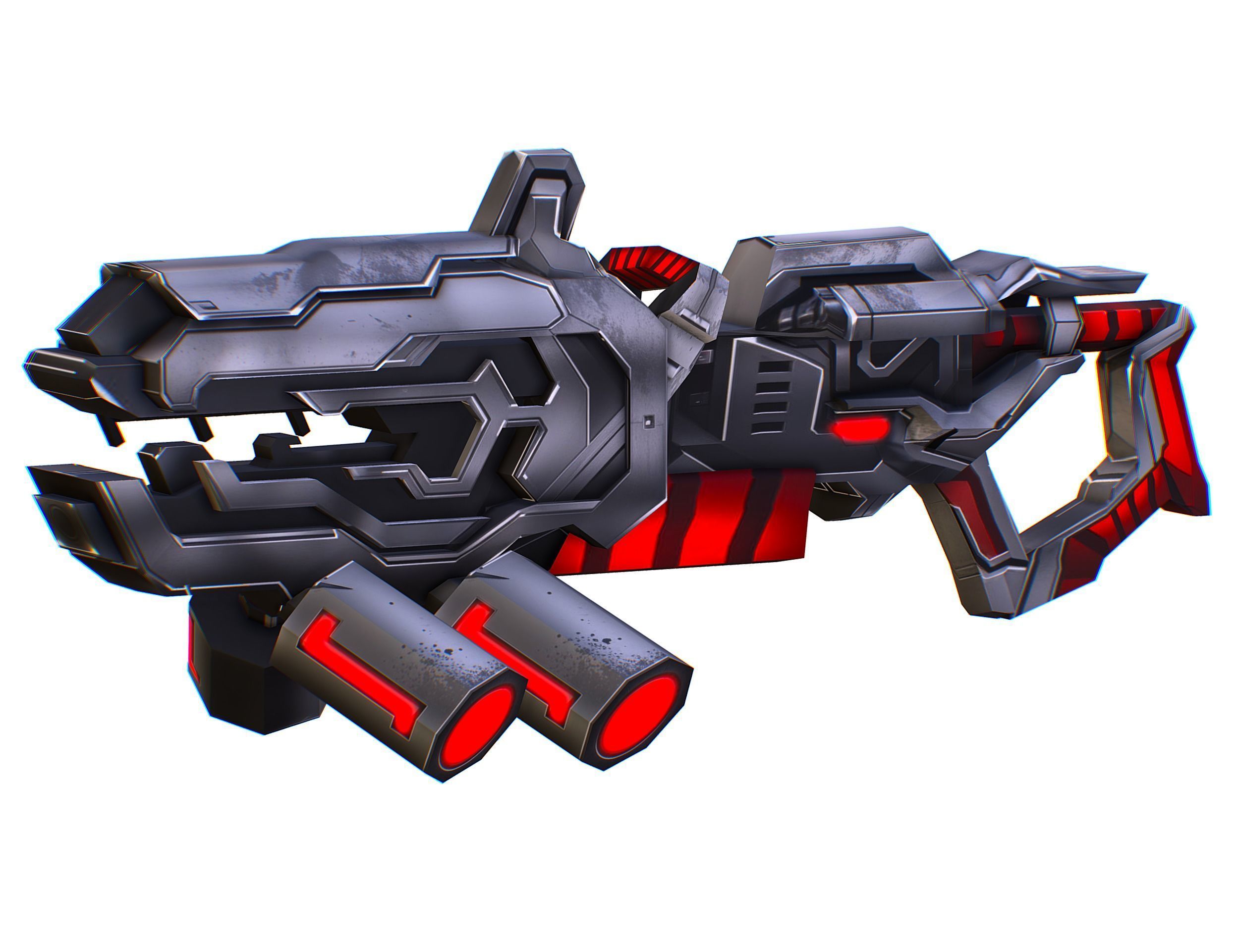 Weapons Set 4 Gun Pistol Assault rifle Sniper rifle machine gun 3D Model Collection_21