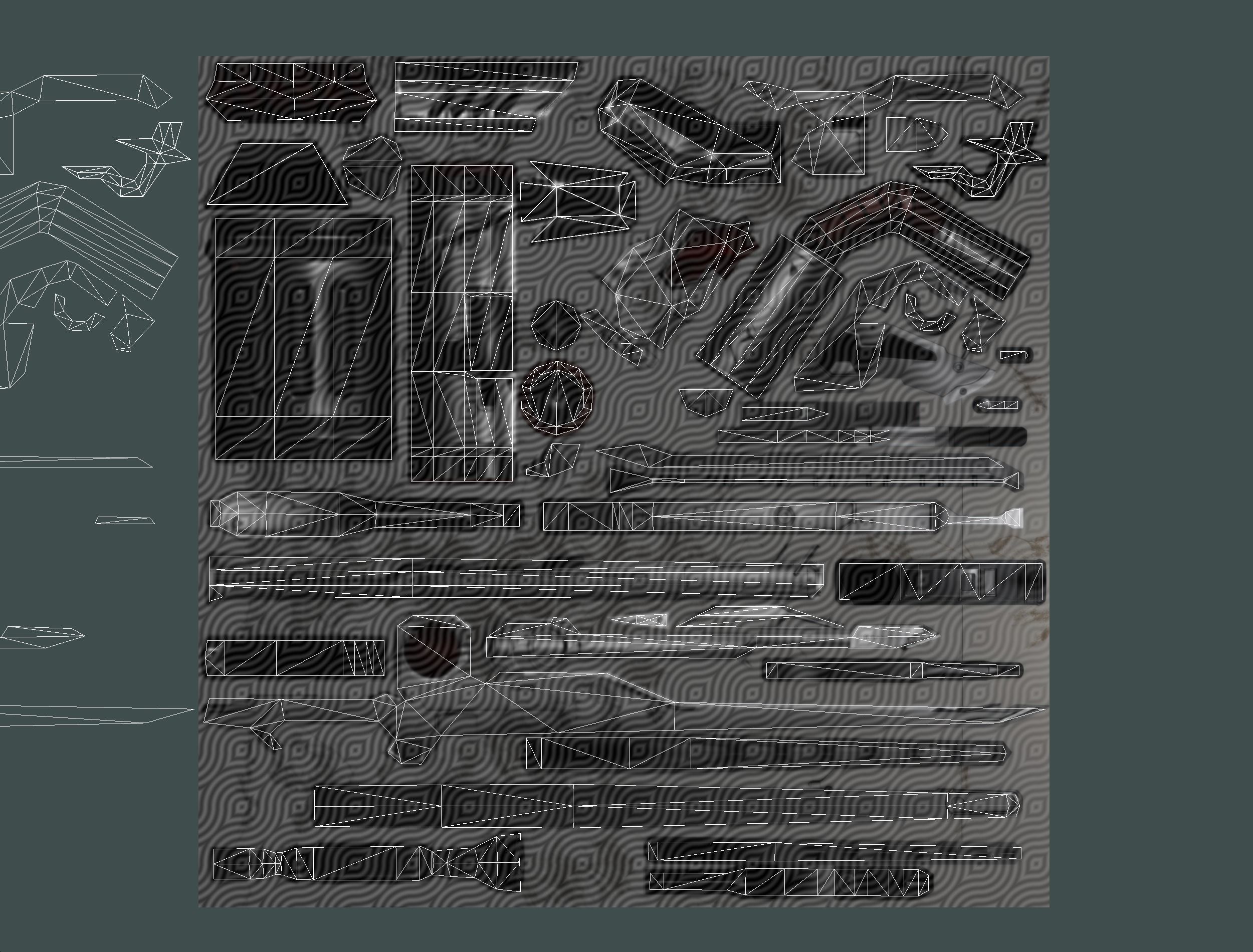 Weapons Set 4 Gun Pistol Assault rifle Sniper rifle machine gun 3D Model Collection_67