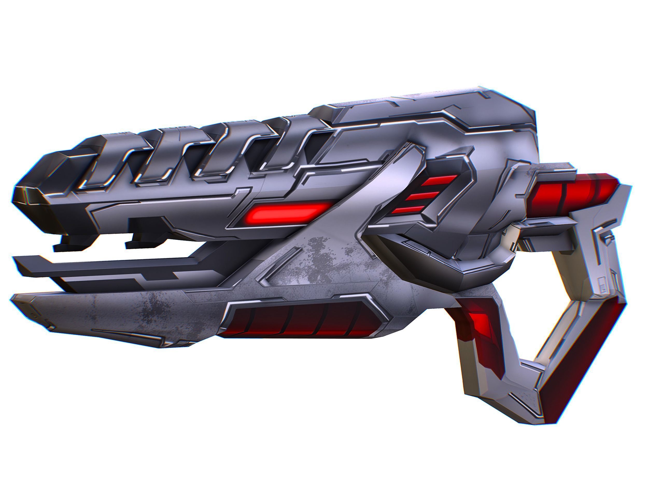 Weapons Set 4 Gun Pistol Assault rifle Sniper rifle machine gun 3D Model Collection_49