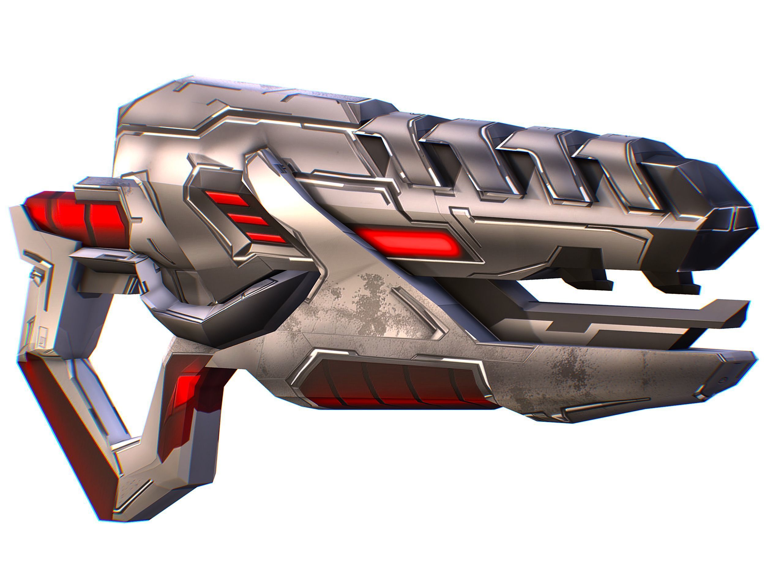 Weapons Set 4 Gun Pistol Assault rifle Sniper rifle machine gun 3D Model Collection_44