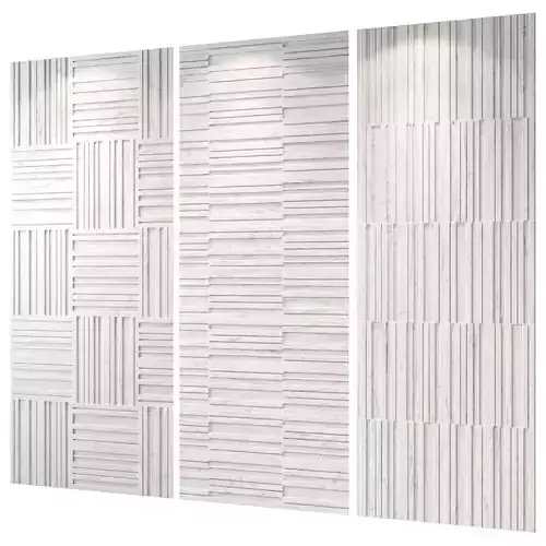 Lithos Design marble wall panel Barcode Zero 3D model