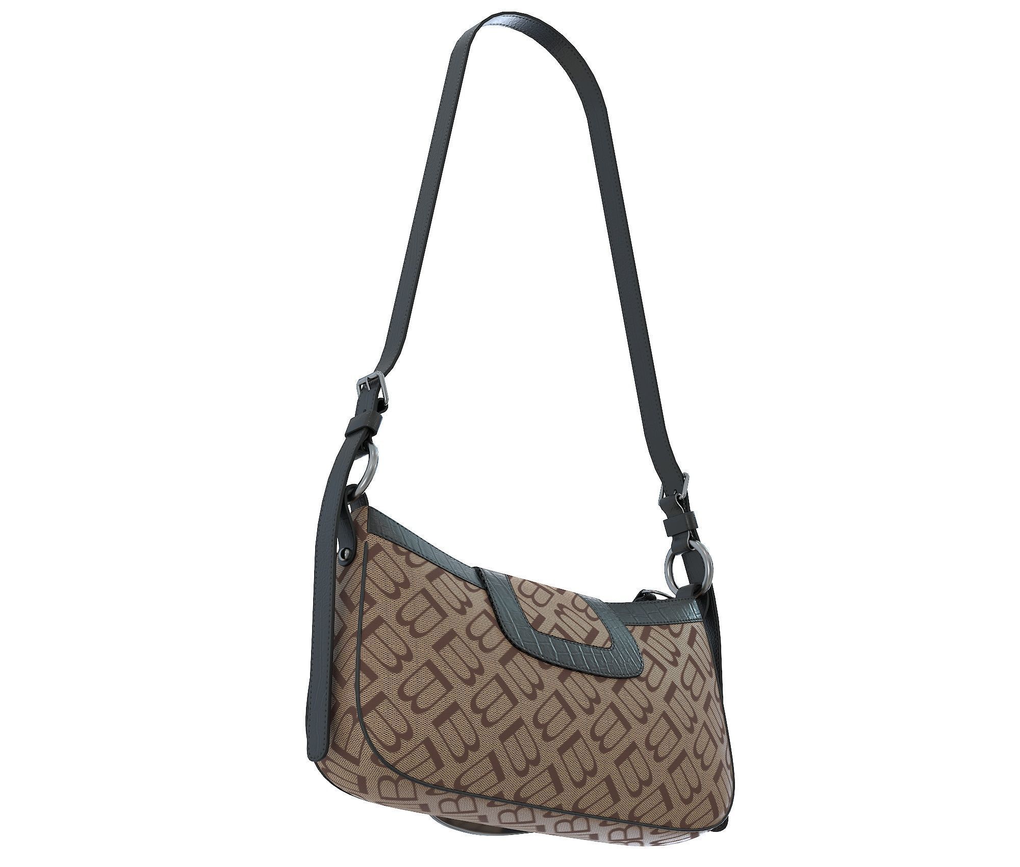 Balenciaga Essex Small Shoulder Bag Low-poly 3D model_14