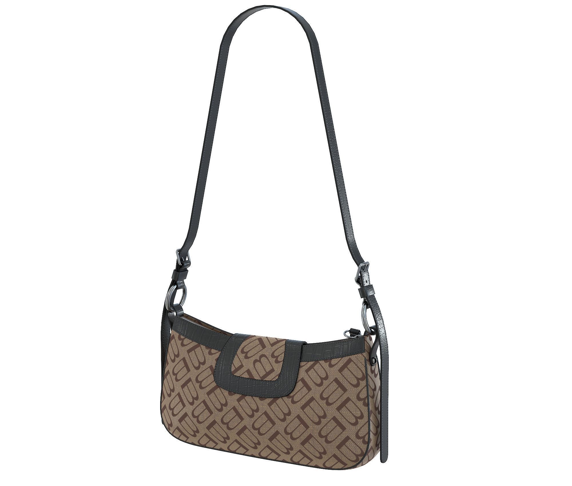 Balenciaga Essex Small Shoulder Bag Low-poly 3D model_12