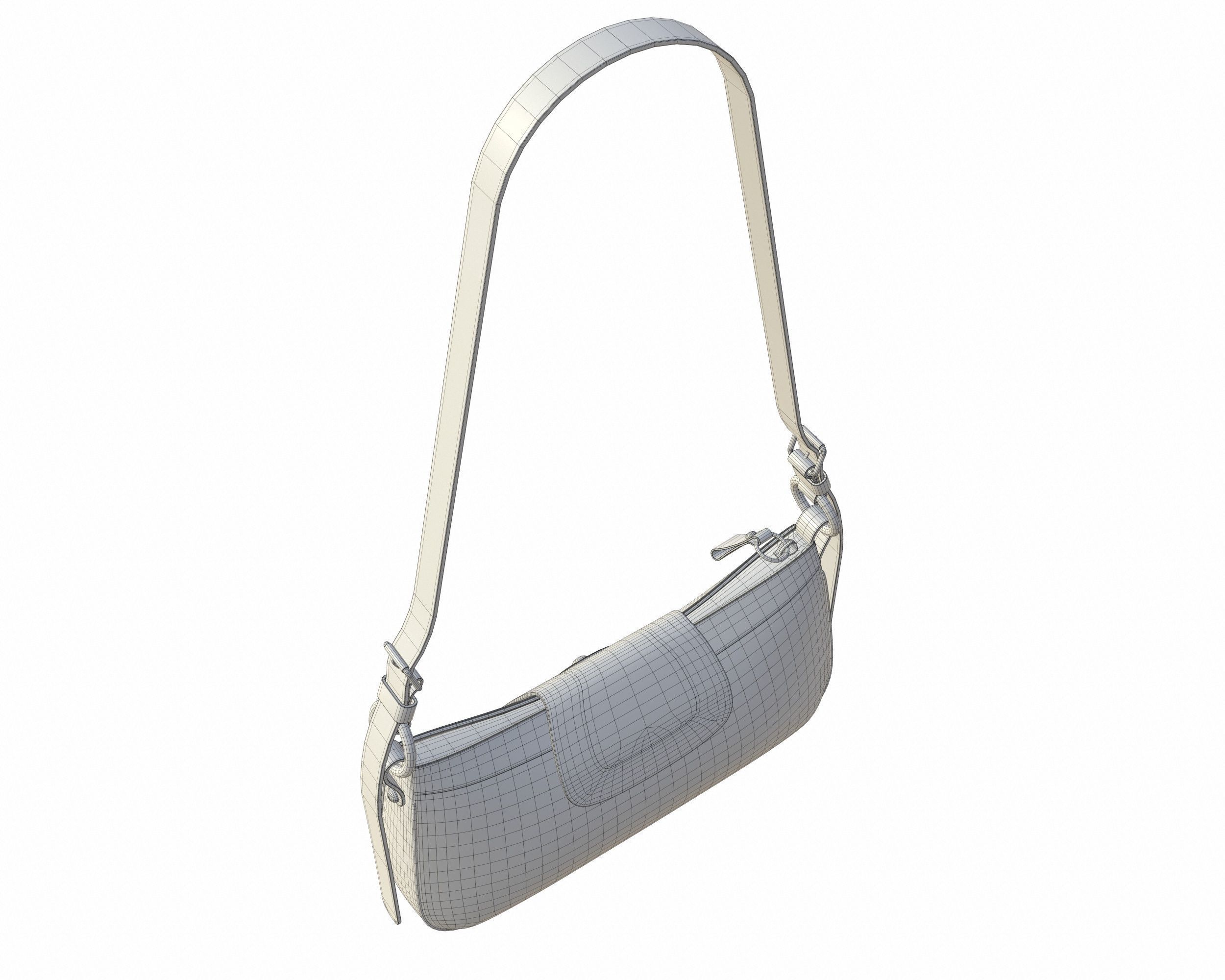 Balenciaga Essex Small Shoulder Bag Low-poly 3D model_23