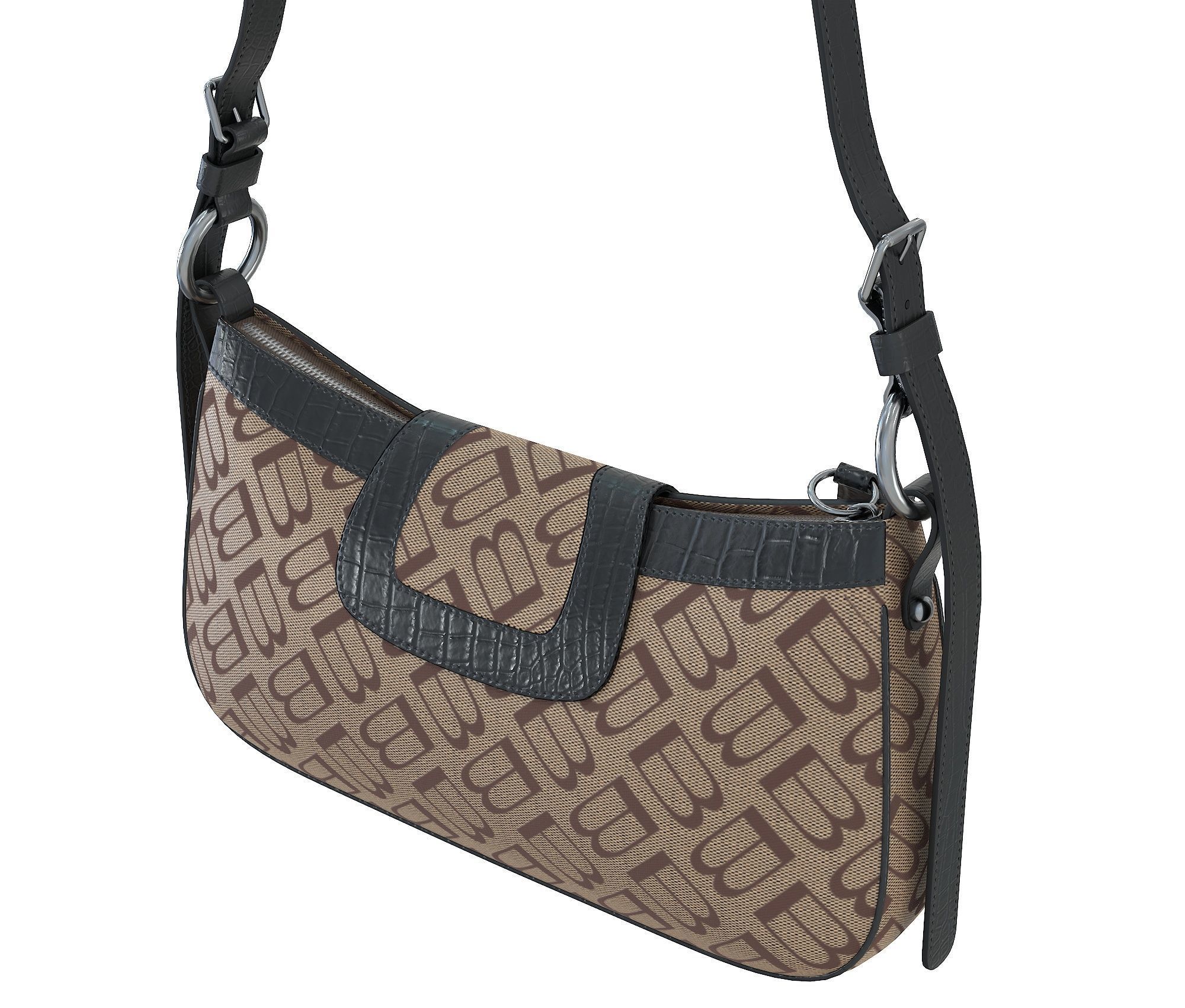 Balenciaga Essex Small Shoulder Bag Low-poly 3D model_15