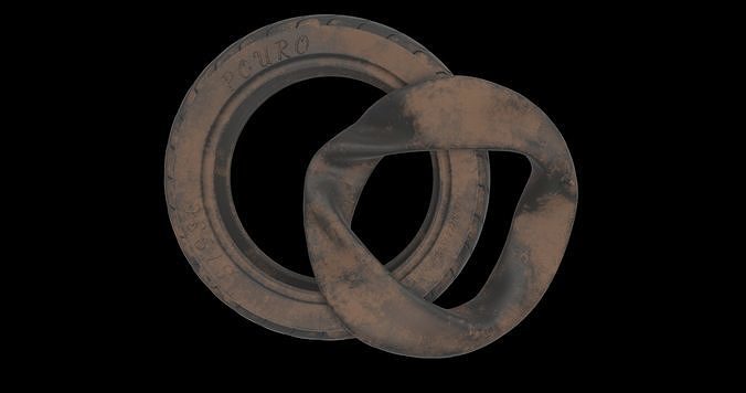 destroy tire 3D model 5