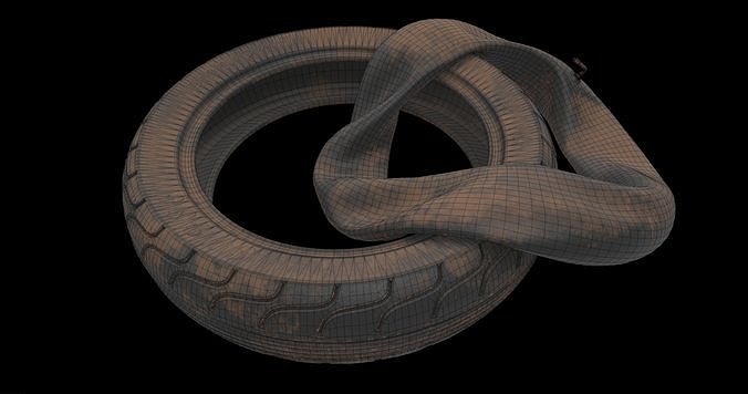 destroy tire 3D model 6