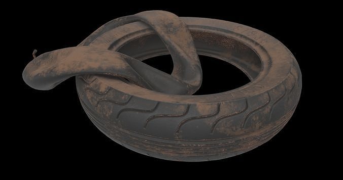 destroy tire 3D model 3
