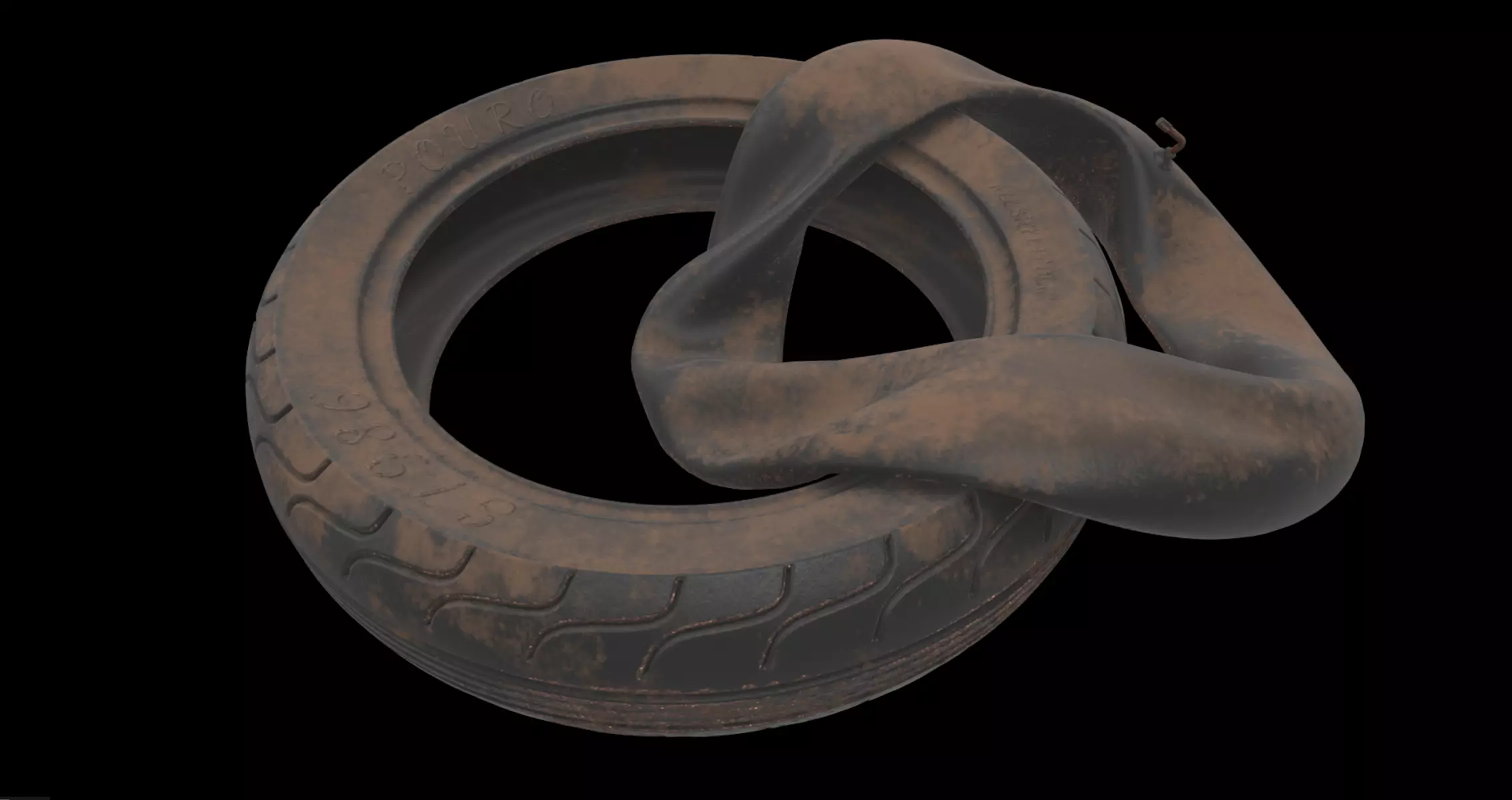 destroy tire 3D model