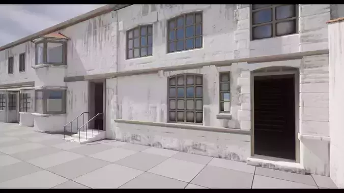 Modular Georgian Walls Low-poly 3D model