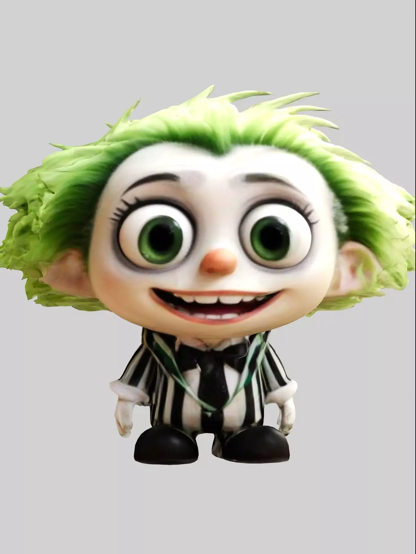 Beetlejuice Doll Chibi Low-poly 3D model_0