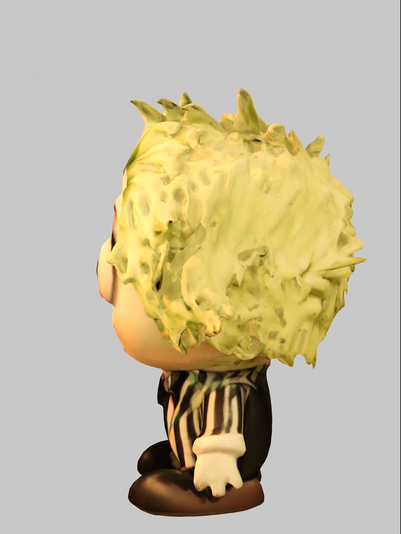 Beetlejuice Doll Chibi Low-poly 3D model_3